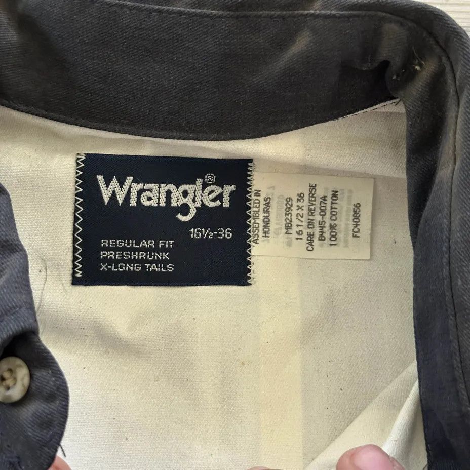 Wrangler Vintage Wrangler Brushpopper Western Striped Shirt Size US XL / EU 56 / 4 - 4 Thumbnail
