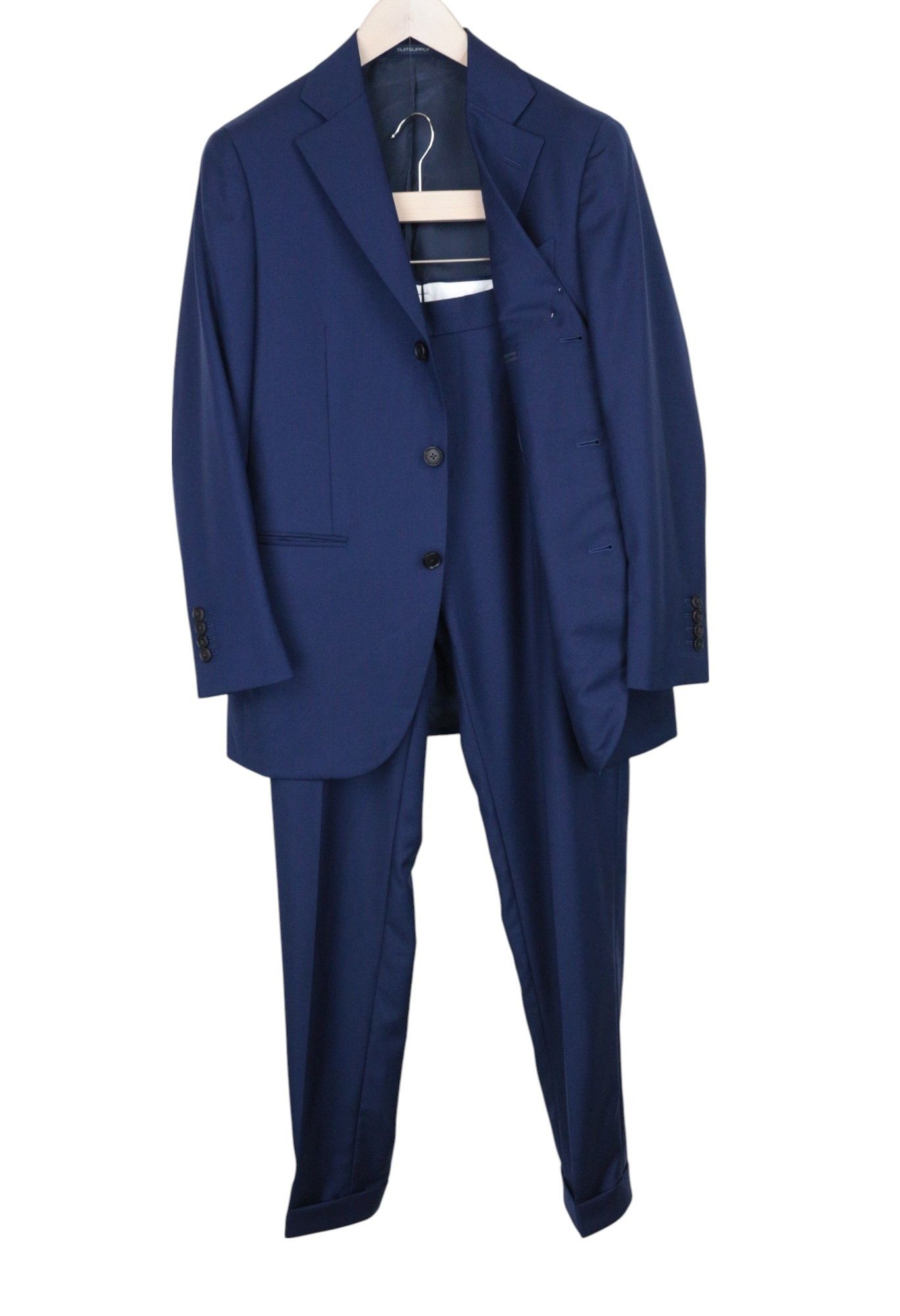 Suitsupply LA SPALLA UK34R Blue Wool 2 Piece Suit 67634 Size 34R - 1 Thumbnail