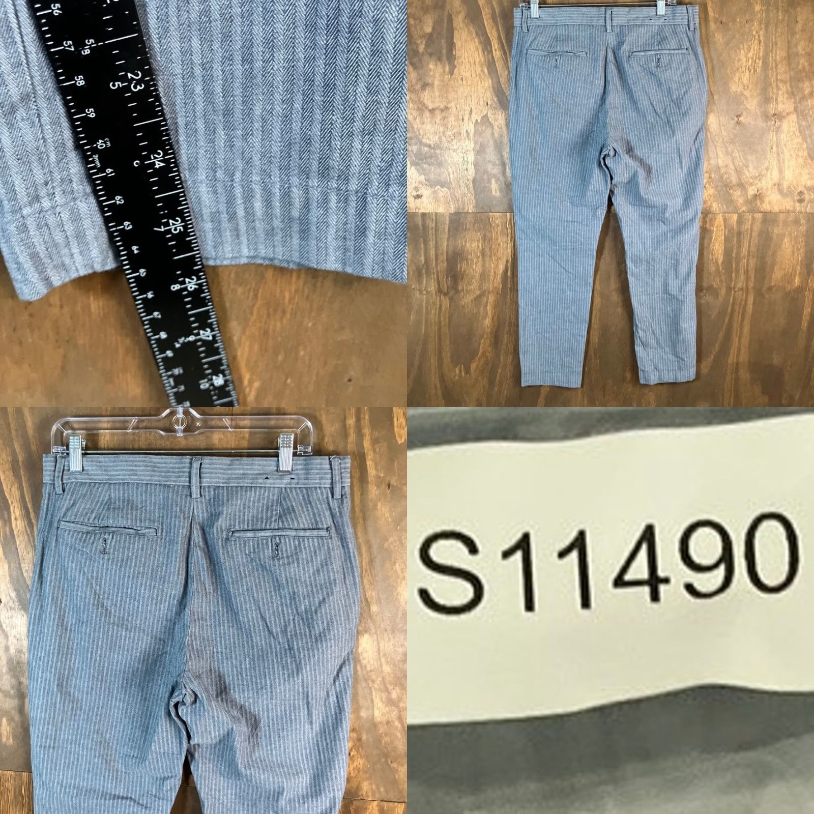 Banana Republic Banana Republic Pants Blue Pinstripe Slim Tapered Fit Stretch 32x30 Mens Casual Workwear Dress Pants Slim Tapered Blue Pinstripe 32x30 Mens Size US 32 / EU 48 - 8 Thumbnail