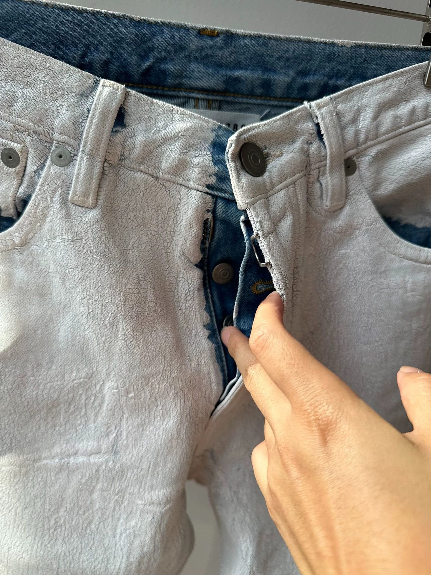 Maison Margiela Maison Margiela Coated Distressed Jeans 38 Size 26" / US 2 / IT 38 - 4 Thumbnail