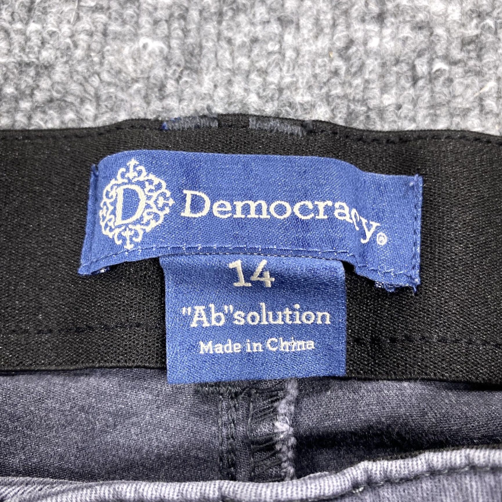 Vintage Democracy Jeans Womens 14 Gray Skinny Stretch Denim Mid Rise Slim Size 36" / US 14 / IT 50 - 3 Thumbnail