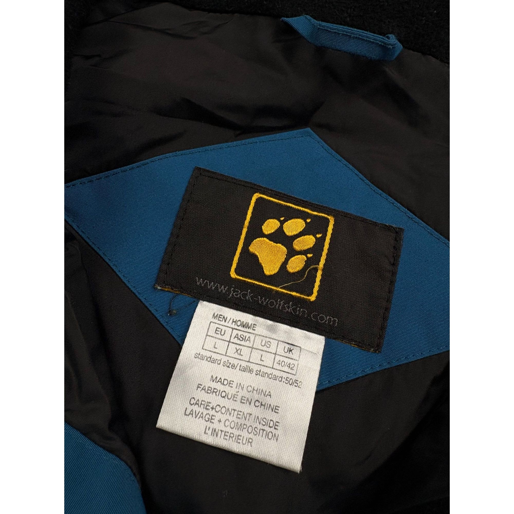 Jack Wolfskin Jack Wolfskin Mens Blue & Black Waterproof Jacket With Fleec Size US L / EU 52-54 / 3 - 11 Thumbnail