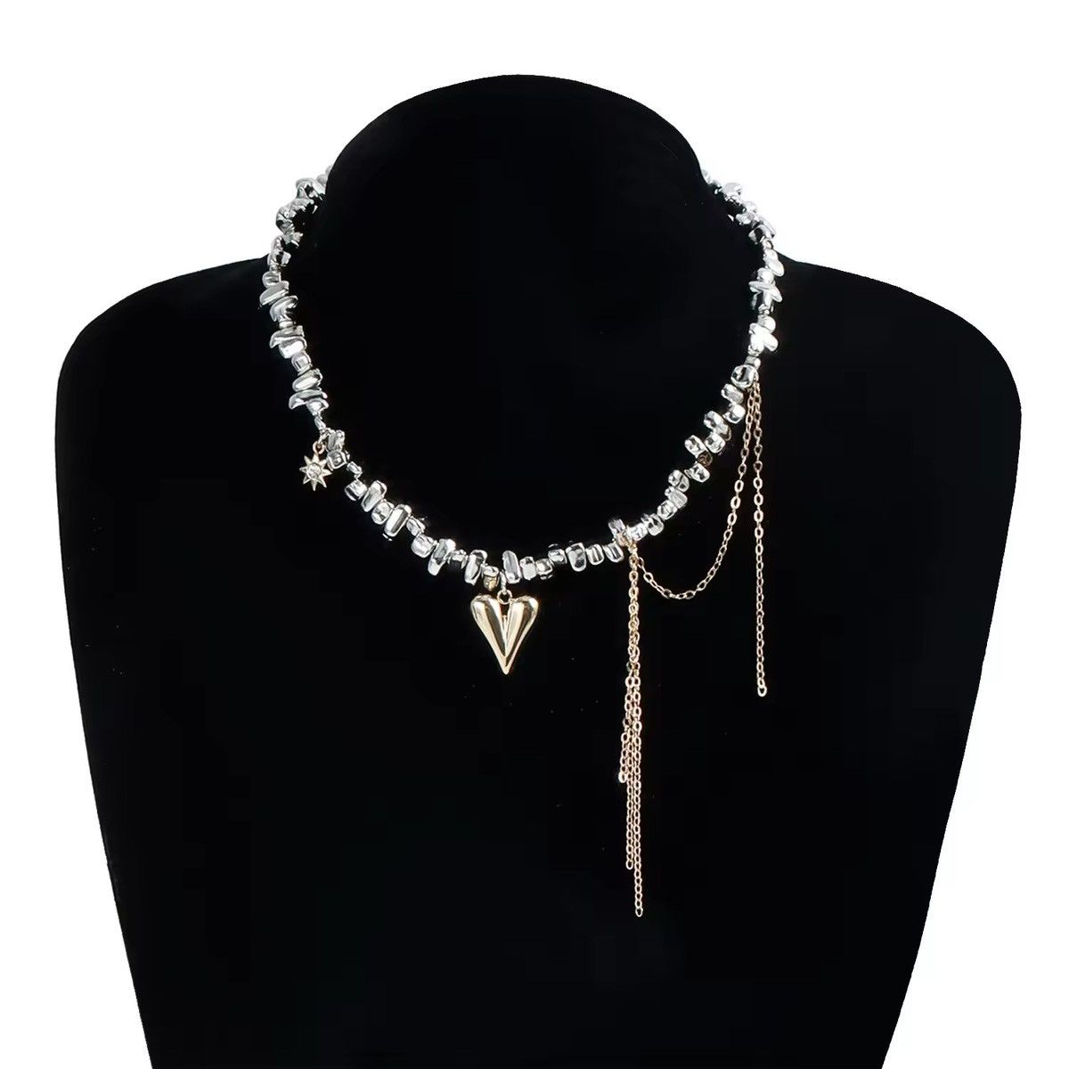 Jewelry Love Fringe Pendant Irregular Beaded Necklace Size ONE SIZE - 1 Thumbnail
