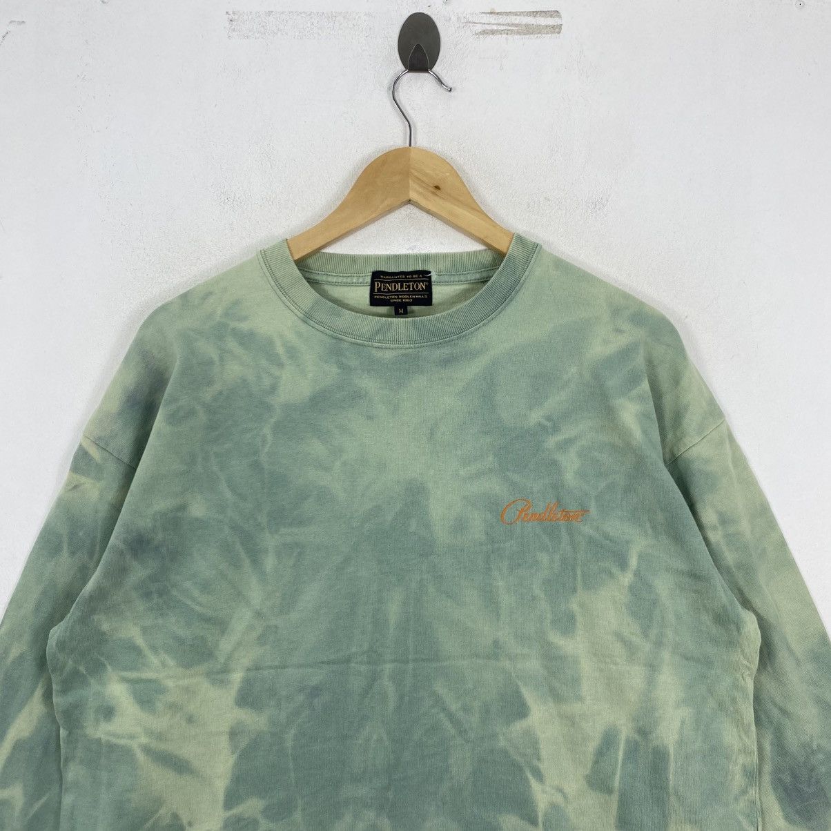 Pendleton Pendleton Japan Harding Back Print Tie Dye L/S Tee Green M Size US M / EU 48-50 / 2 - 3 Thumbnail
