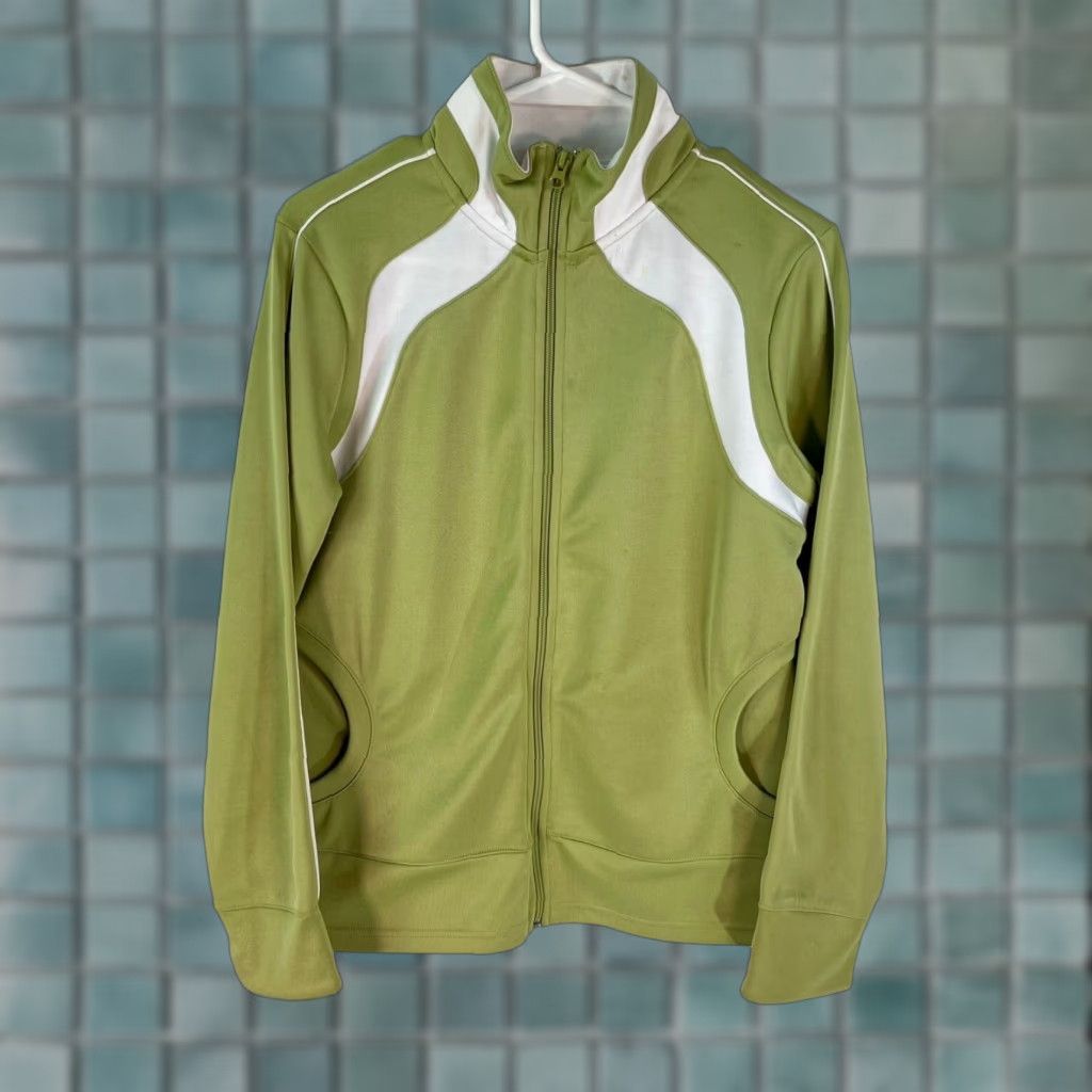 Athletic Works Athletic Works Track Jacket Womens M Green White Full Zip Pockets knit Regular Size M Jacket Size M / US 6-8 / IT 42-44 - 1 Thumbnail