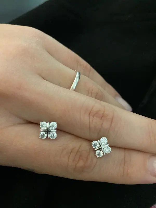 Jewelry Hadate x Asou 925 Sterling Silver 0.8 Carat Moissanite Size ONE SIZE - 7 Thumbnail