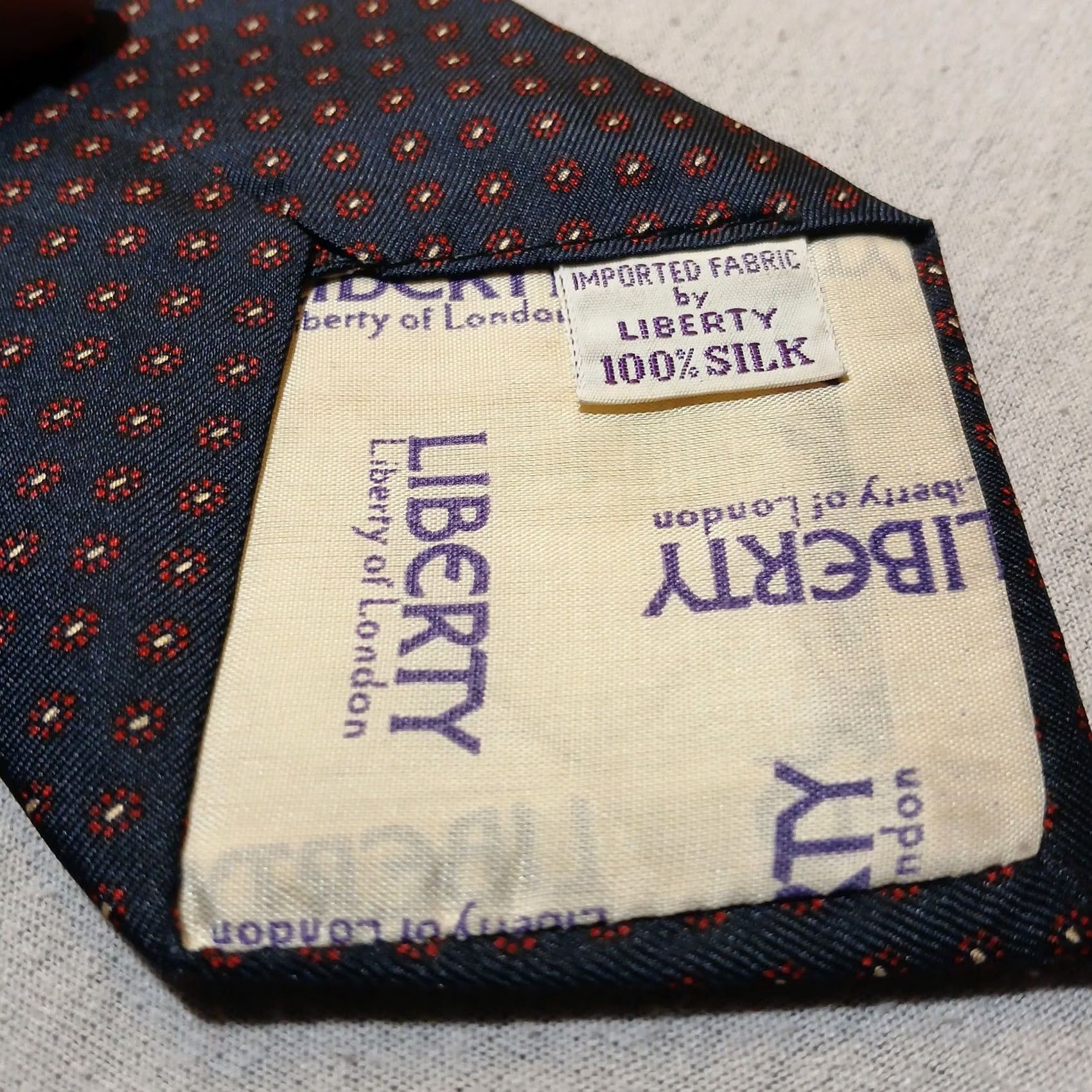 Liberty London Liberty of London Necktie 100% Silk Black Tie With Red Poppies 57" x 3.25" Mens Designer Floral Tie Size ONE SIZE - 5 Thumbnail