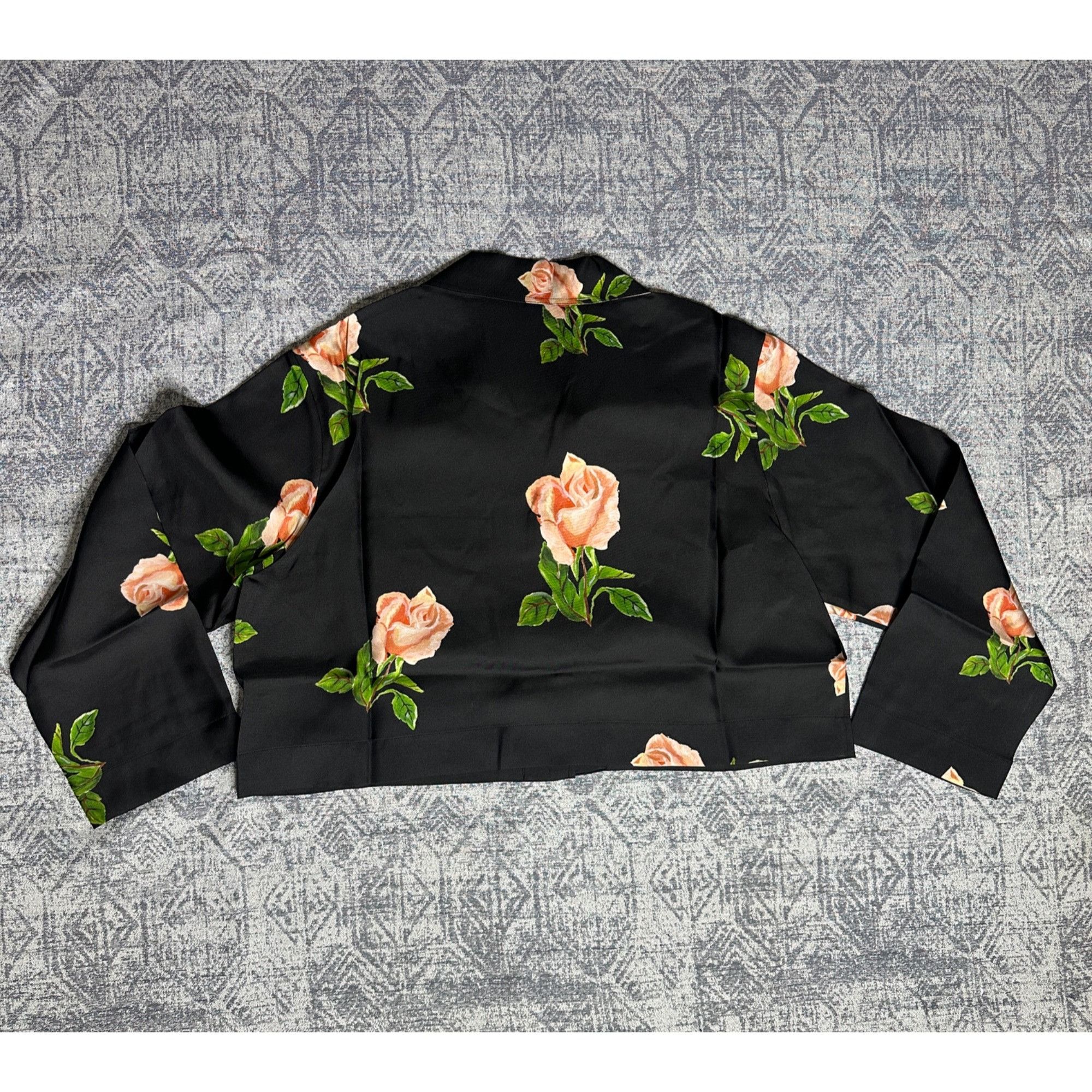 Nanushka Nanushka Valley Silk Cropped Twill Long Sleeve PY Jama Shirt Size L / US 10 / IT 46 - 2 Thumbnail