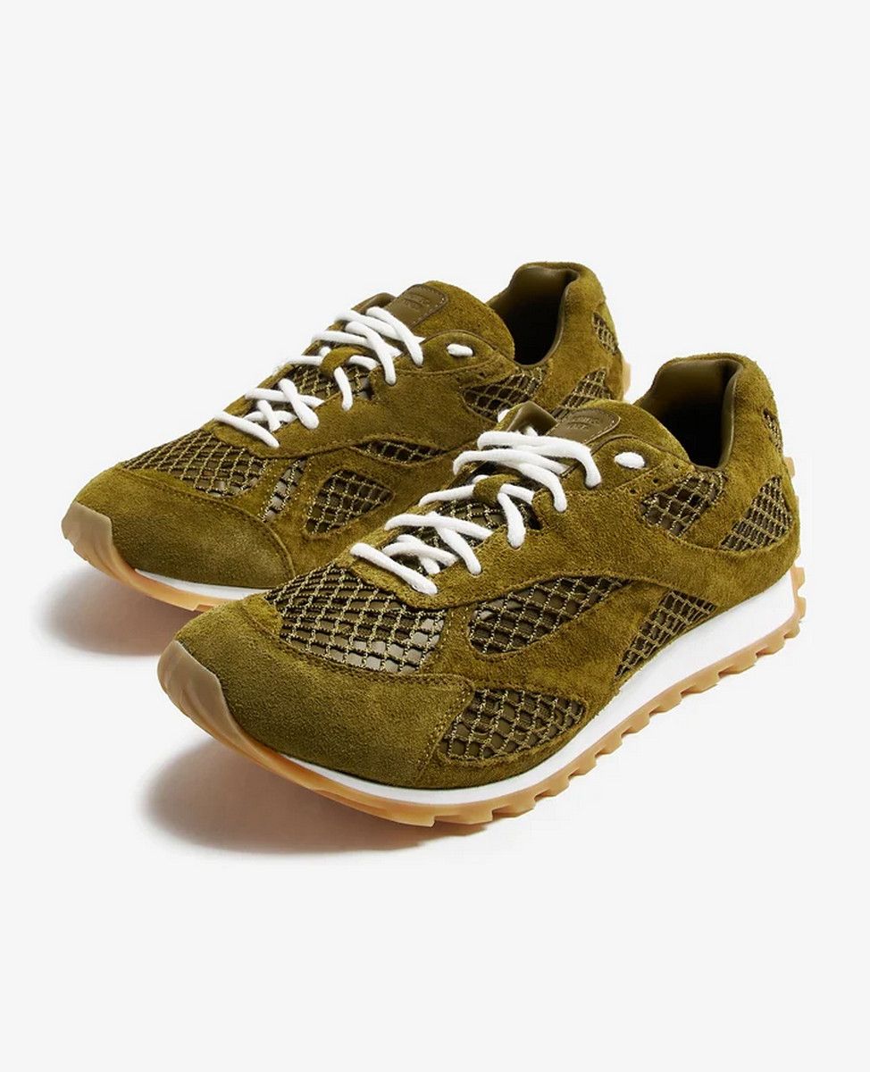 Bottega Veneta BOTTEGA VENETA Orbit green suede trimmed sneakers 8 / 41 q Size US 8 / EU 41 - 1 Thumbnail