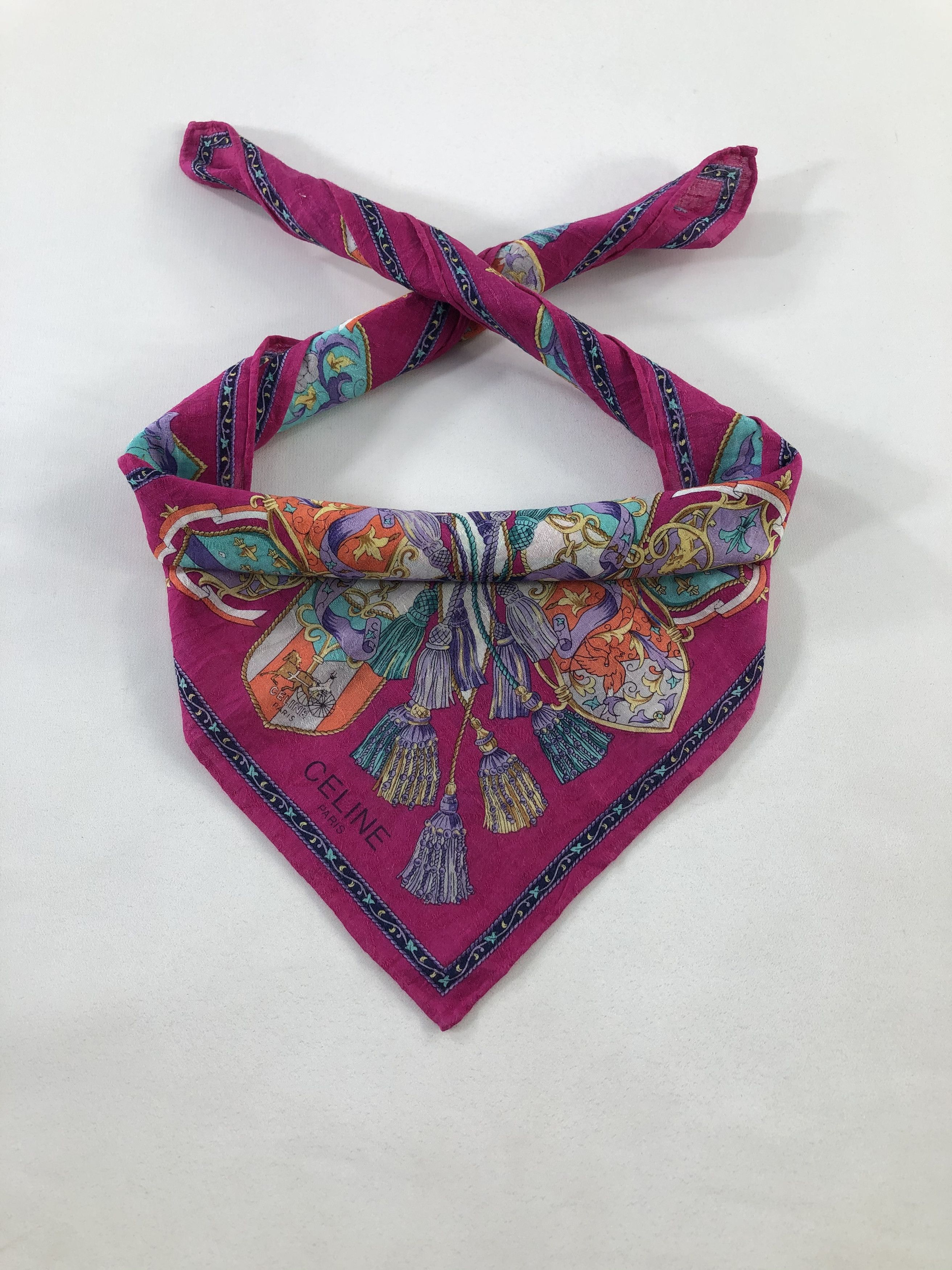 Celine × Vintage Celine Handkerchief / Bandana / Neckerchief / Babushka Size ONE SIZE - 1 Thumbnail