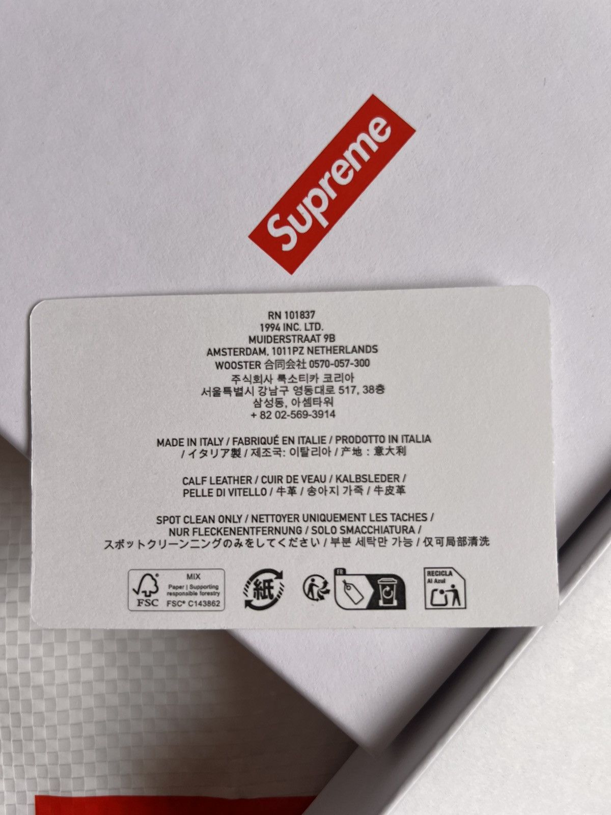 Supreme SUPREME Leather zip card holder Wallet black calfskin logo Size ONE SIZE - 23 Thumbnail