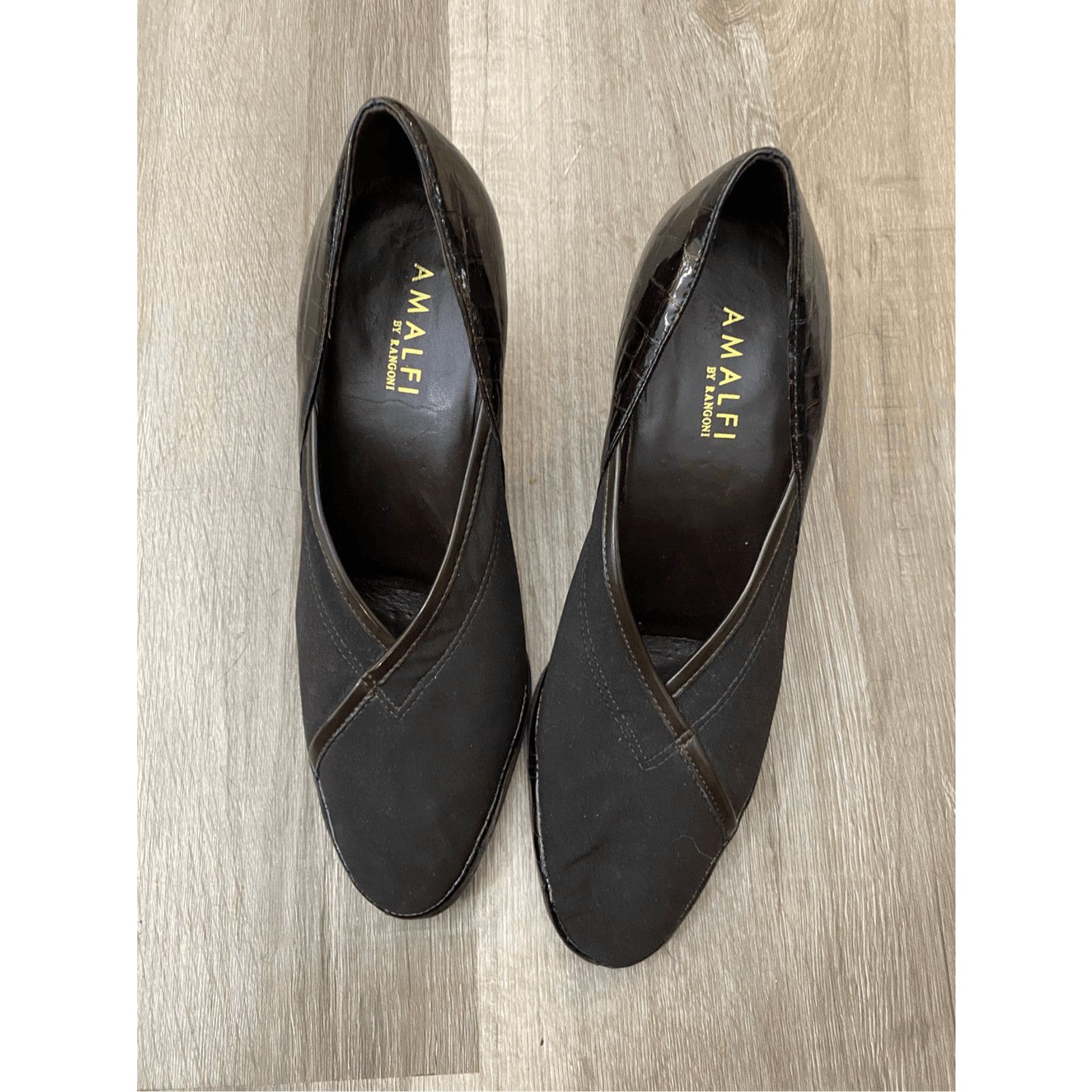 Nordstrom Amalfi by Rangoni Brown Animalprint Heels Pumps, Sz 8.5 $265 Size US 8.5 / IT 38.5 - 4 Thumbnail