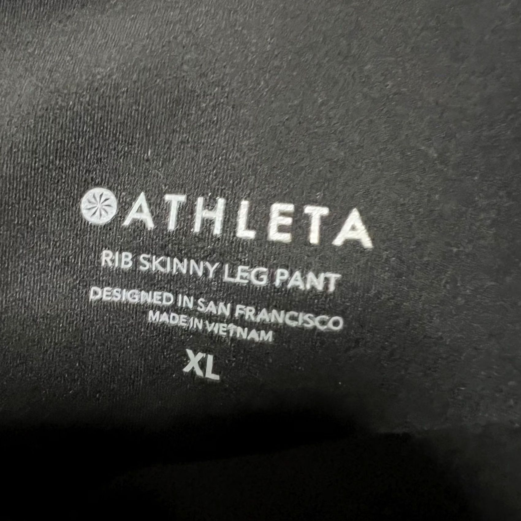 Athleta Athleta Pants Womens XL Rib Waist Skinny Leg Straight Pant Black Size 40" / US 18 - 5 Thumbnail