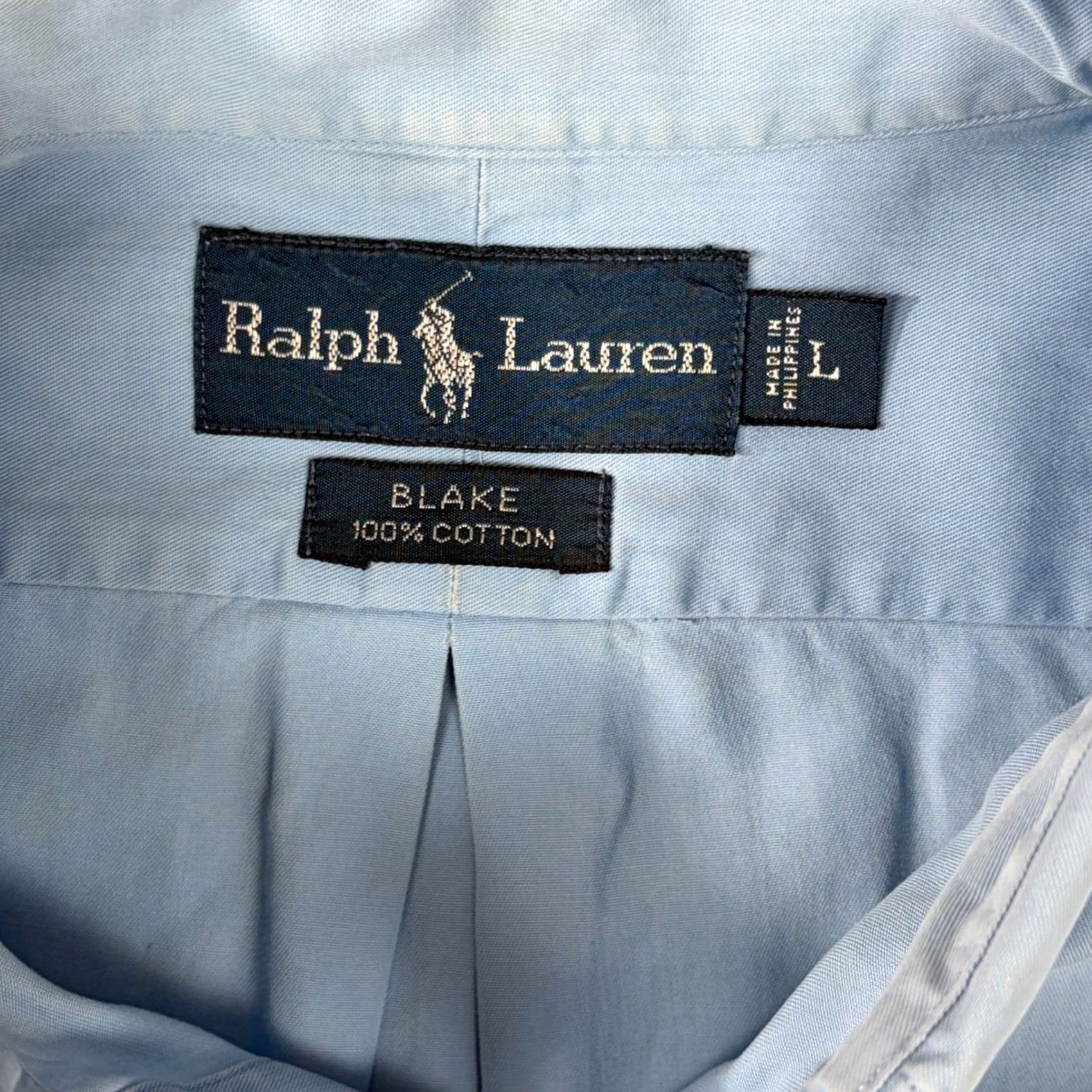 Polo Ralph Lauren Polo Ralph Lauren Shirt Mens L Blue Blake Light Cotton Button Down Long Sleeve Size US L / EU 52-54 / 3 - 4 Thumbnail