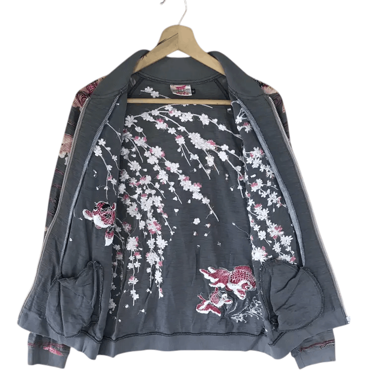 Japanese Brand Vintage Japanese Classic Script Koi Fish Element Sweaters Size US M / EU 48-50 / 2 - 2 Thumbnail