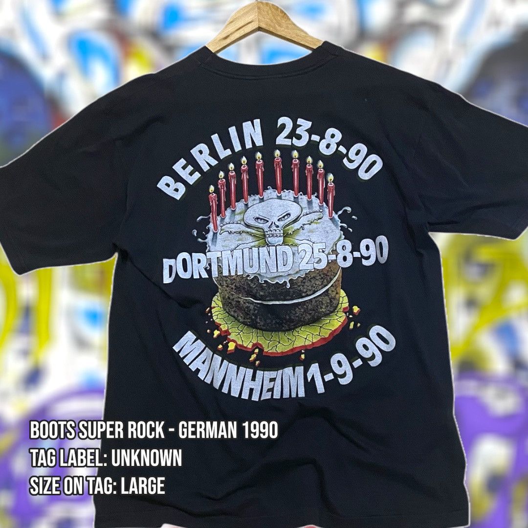Band Tees Super Rock - German 1990 Band Tee Size US L / EU 52-54 / 3 - 2 Thumbnail