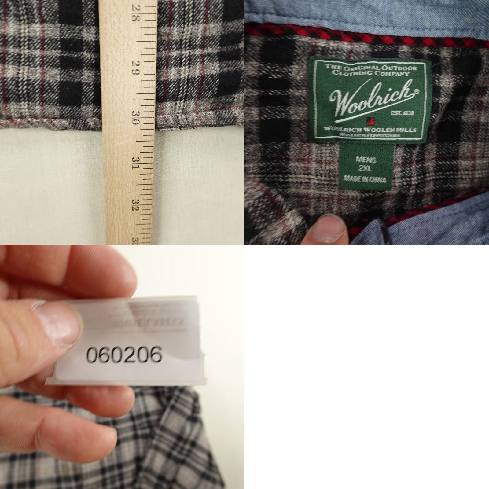 Vintage Woolrich Shirt Men 2XL Black Flannel Button-Up Utility Outdoor Casual Plaid 2XL Mens Size US XXL / EU 58 / 5 - 8 Thumbnail