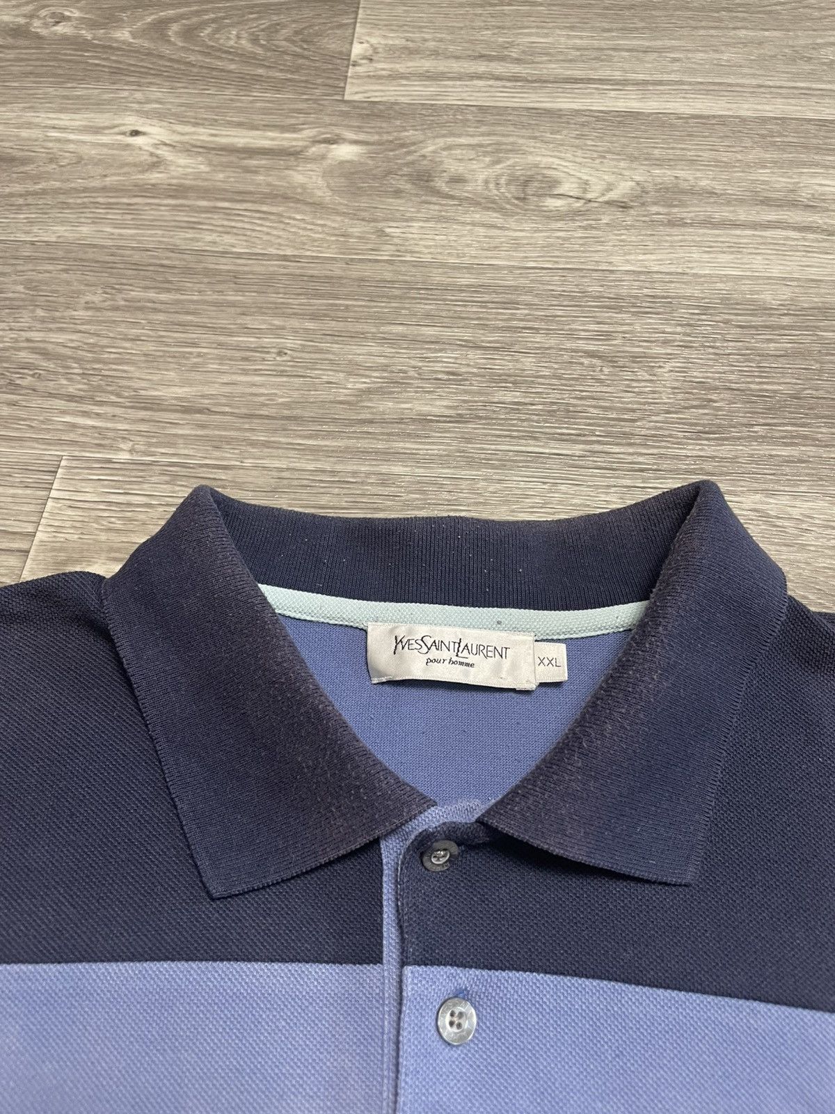 Yves Saint Laurent Vintage Yves Saint Laurent YSL Big Logo Polo Shirt Size US XXL / EU 58 / 5 - 11 Thumbnail