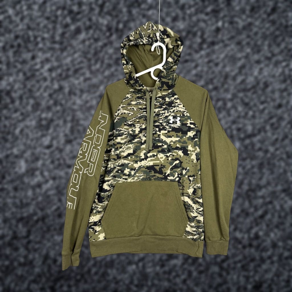 Under Armour Under Armour Hoodie Mens Medium Pullover Long Sleeve Hooded Hunting Camouflage Multicolor Fleece Logo Sweatshirt Size US M / EU 48-50 / 2 - 1 Thumbnail