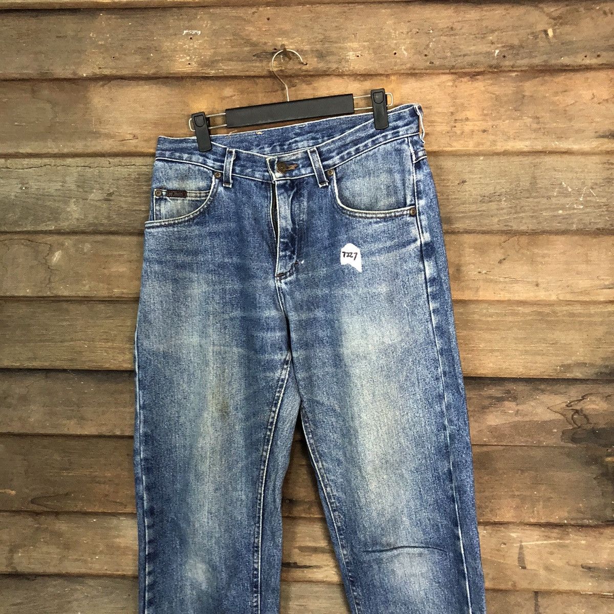 Lee Lee Blue Distressed Denim jeans vintage Pants #7327 Size US 28 / EU 44 - 2 Thumbnail