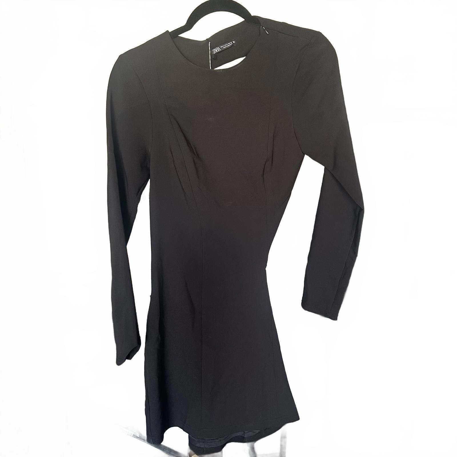 Zara Zara NWT Black Long Sleeve Dress with Unique Back Detail Size M / US 6-8 / IT 42-44 - 1 Thumbnail