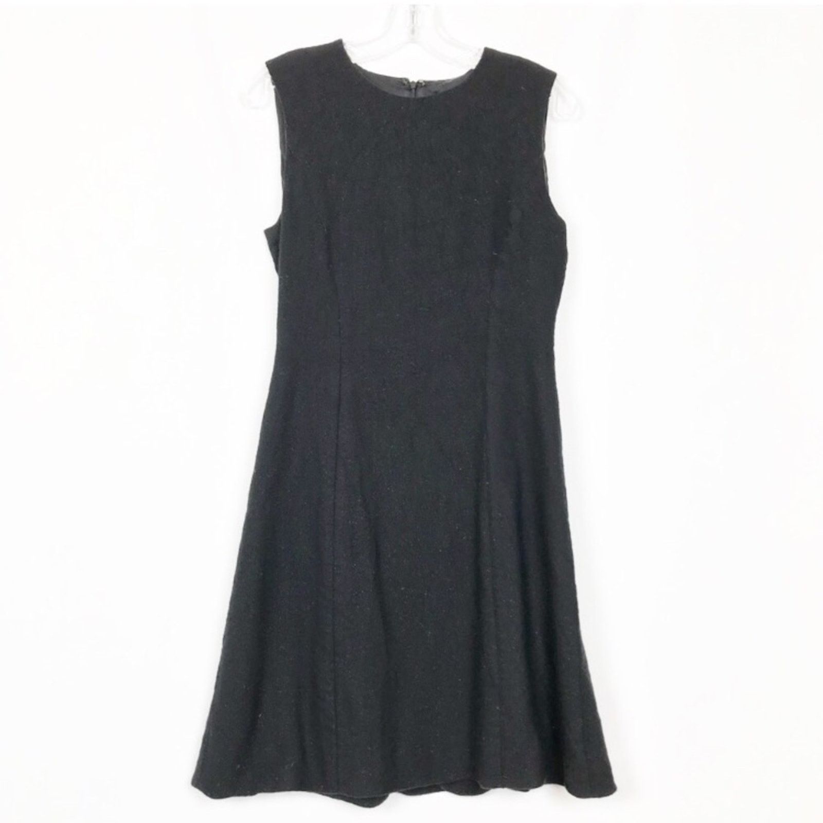 Ralph Lauren Purple Label Ralph Lauren Collection Purple Label Black Wool Dress Sz 10 Size L / US 10 / IT 46 - 1 Thumbnail