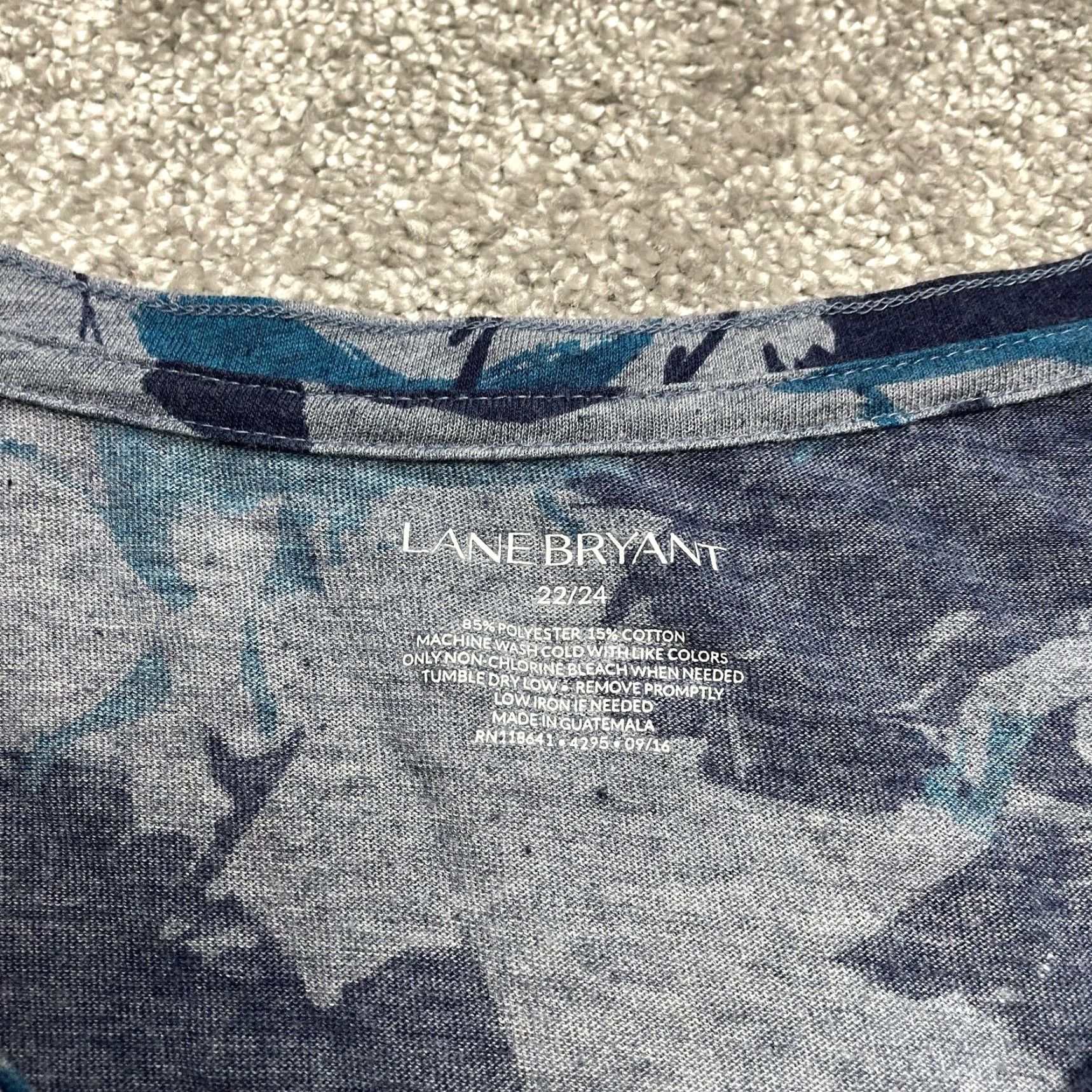 Vintage Lane Bryant Shirt Womens Plus 20-22-24 Gray Long Sleeve V-Neck Casual Jersey Polyester Blend Soft Basic Size 3XL / US 20-22 - 2 Thumbnail
