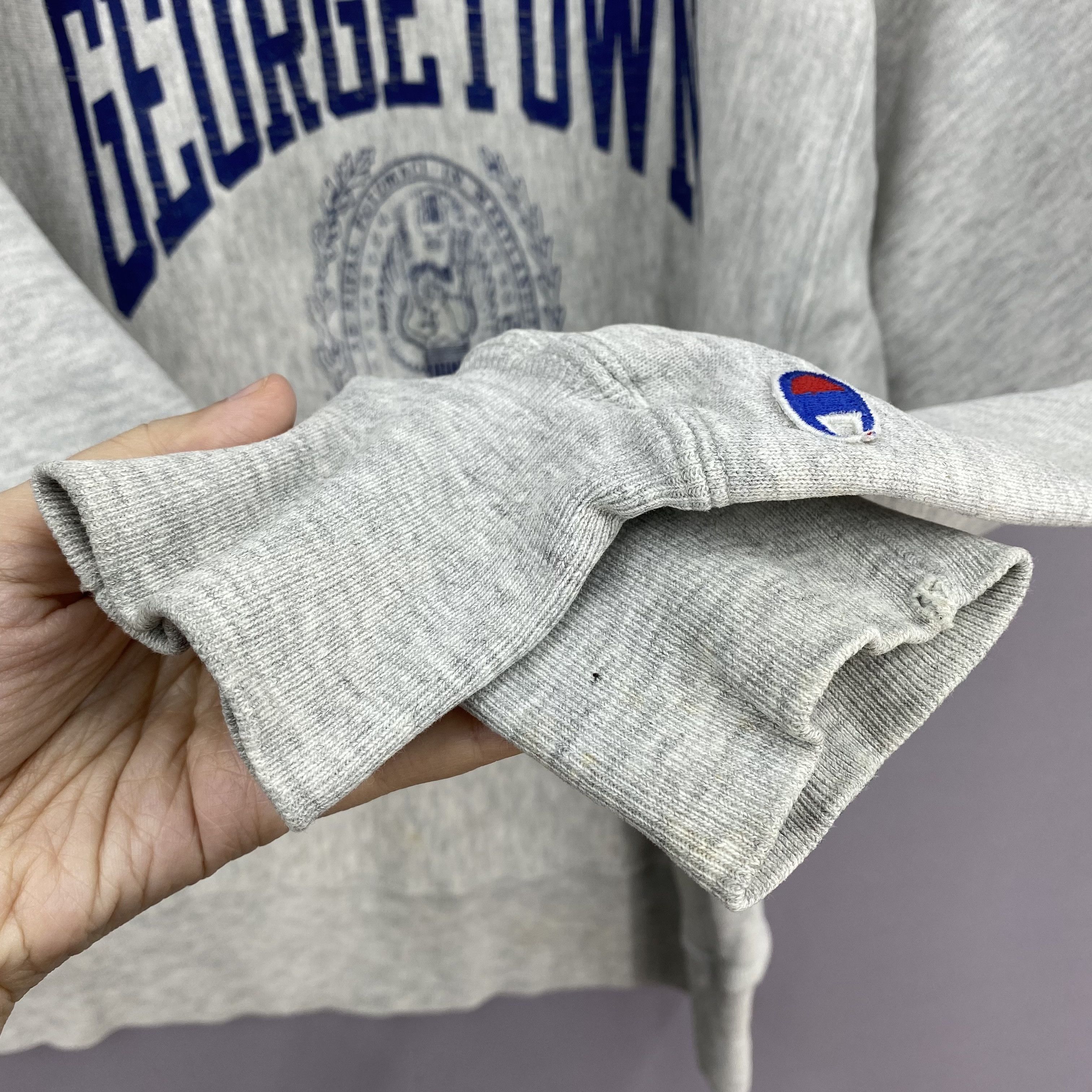 Champion Vintage 70s Champions Reverse Weave Georgetown Univ Sweater Size US M / EU 48-50 / 2 - 4 Thumbnail