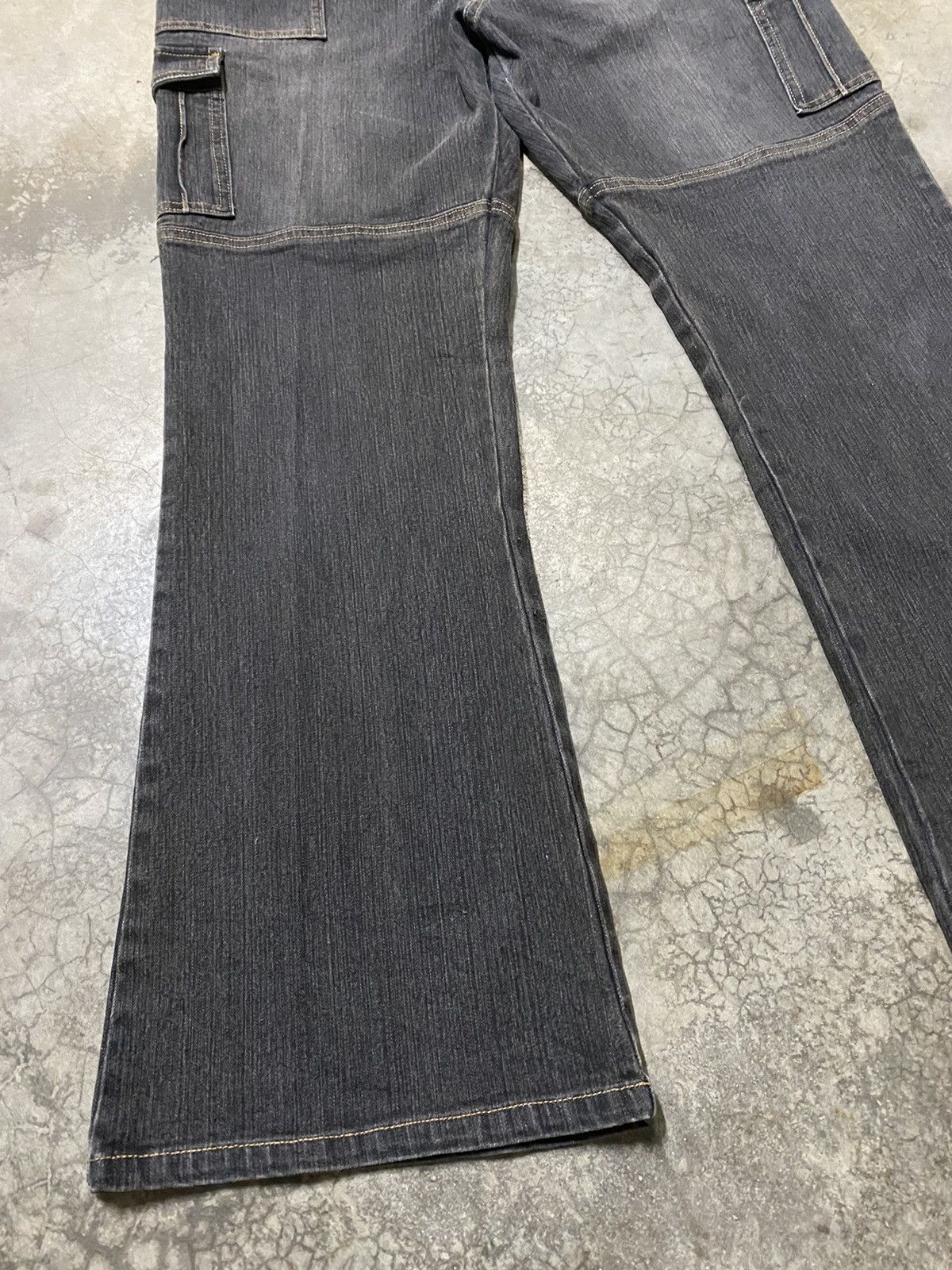 Hysteric Glamour × Tornado Mart Flare Jeans Japanese Distressed Black Cargo Baggy Jeans Size US 36 / EU 52 - 7 Thumbnail