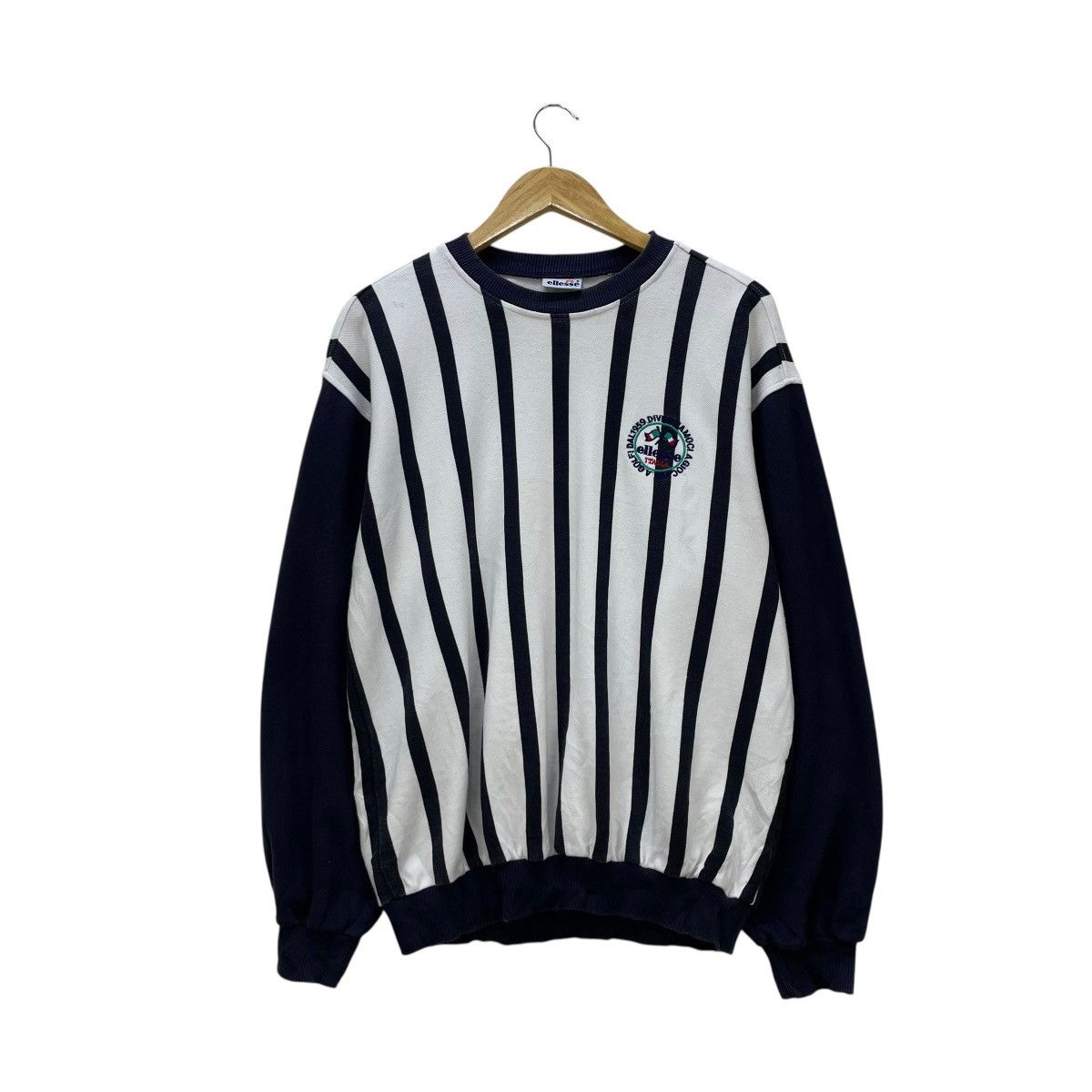 Ellesse 💥Vintage Ellesse Striped Pattern Crewneck Sweatshirt Size US M / EU 48-50 / 2 - 1 Thumbnail