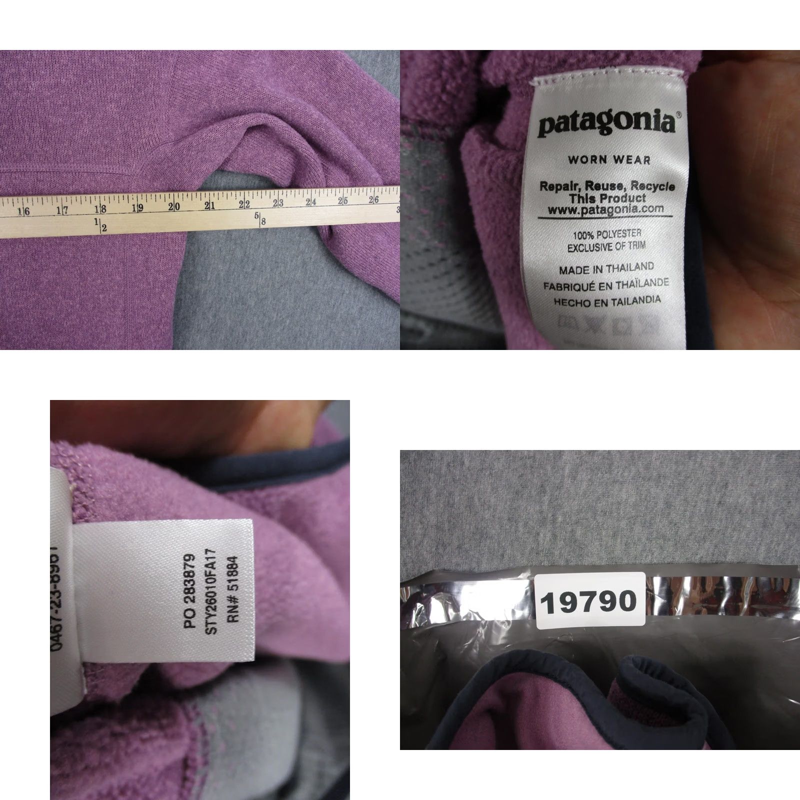 Patagonia Patagonia Better Sweater Womens Medium Purple Fleece Snap Mock Neck Pockets Size M / US 6-8 / IT 42-44 - 8 Thumbnail