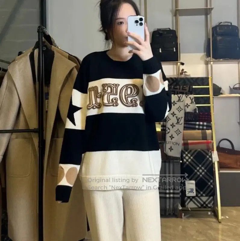 Max Mara MaxMara Color Block Sweater for Women . Size M / US 6-8 / IT 42-44 - 8 Thumbnail
