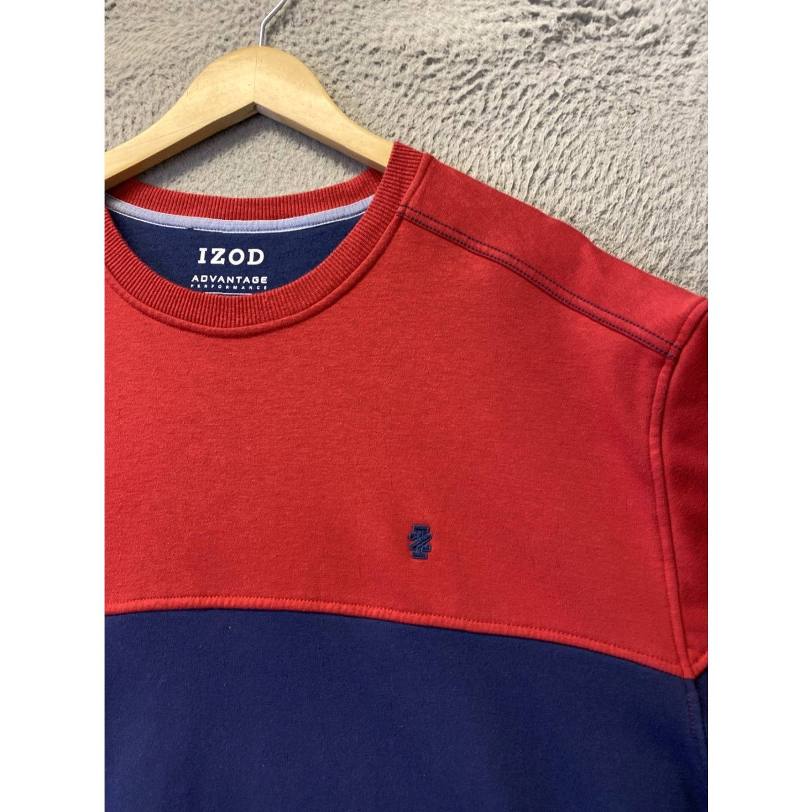 Izod IZOD Sweatshirt Mens XXL Colorblock Red Blue Crew Neck Fleece Pullover /0648 Size US XXL / EU 58 / 5 - 2 Thumbnail