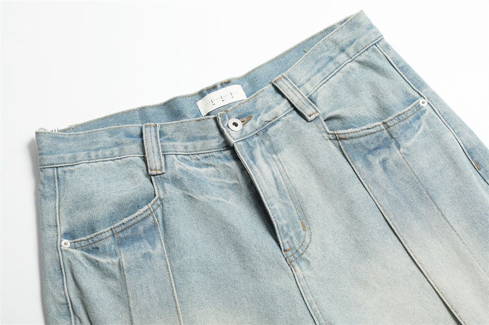 Jean Punk Retro Washed Gradient Jeans for Men Size US 32 / EU 48 - 3 Thumbnail