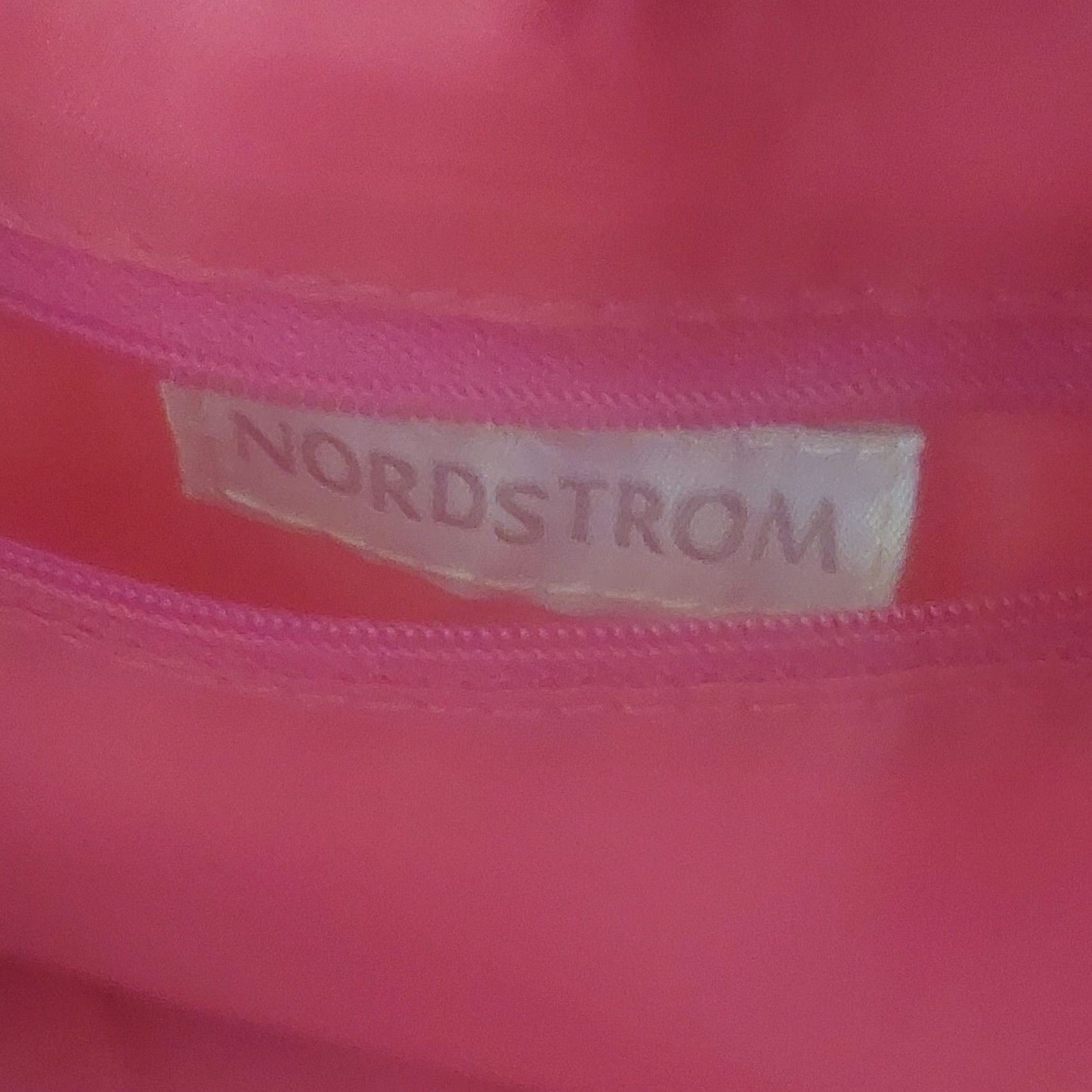 Nordstrom NORDSTROM Leather Trim Pink Shoulder Bag Small 11" 14" Women Vintage? No (adjust) Size ONE SIZE - 7 Thumbnail