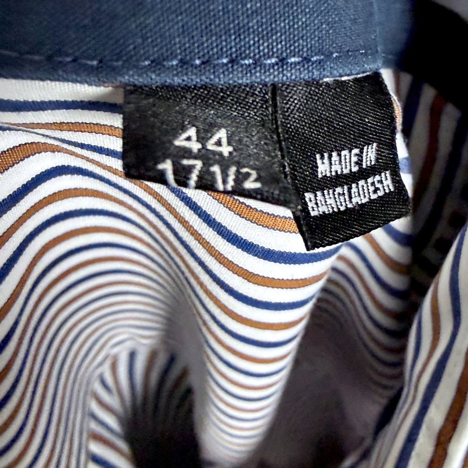 Hugo Boss Boss x Nordstrom Men 44 17.5 Long Sleeve Striped Dress Shirt Size US XL / EU 56 / 4 - 7 Thumbnail
