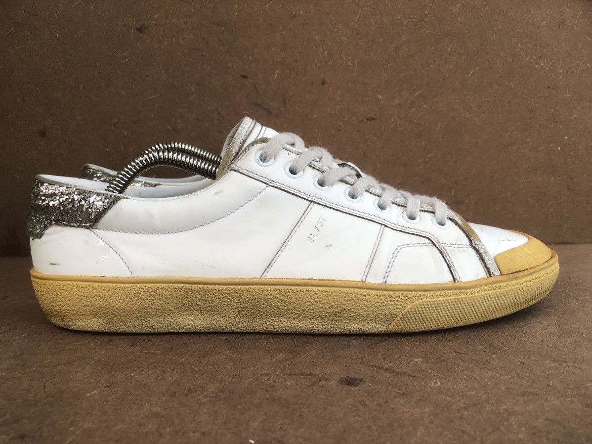Saint Laurent Paris Saint Laurent White Leather Sneakers Size 42 Size US 8 / EU 41 - 3 Thumbnail