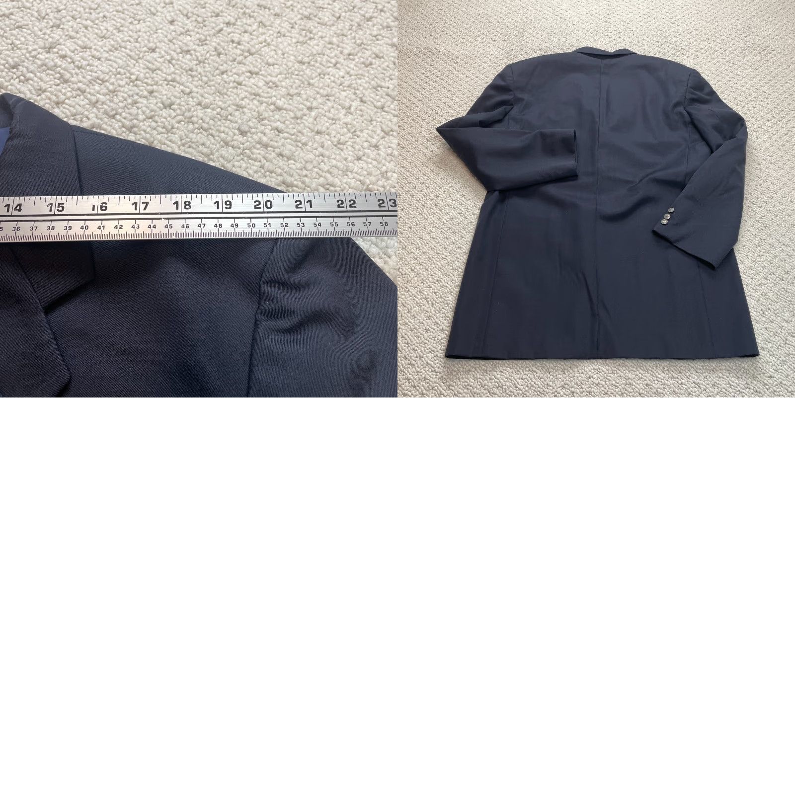 Bob Mackie Bob Mackie Blazer Jacket Mens 48 Blue Solid Pure New Wool Three Button Long Size 48R - 9 Thumbnail