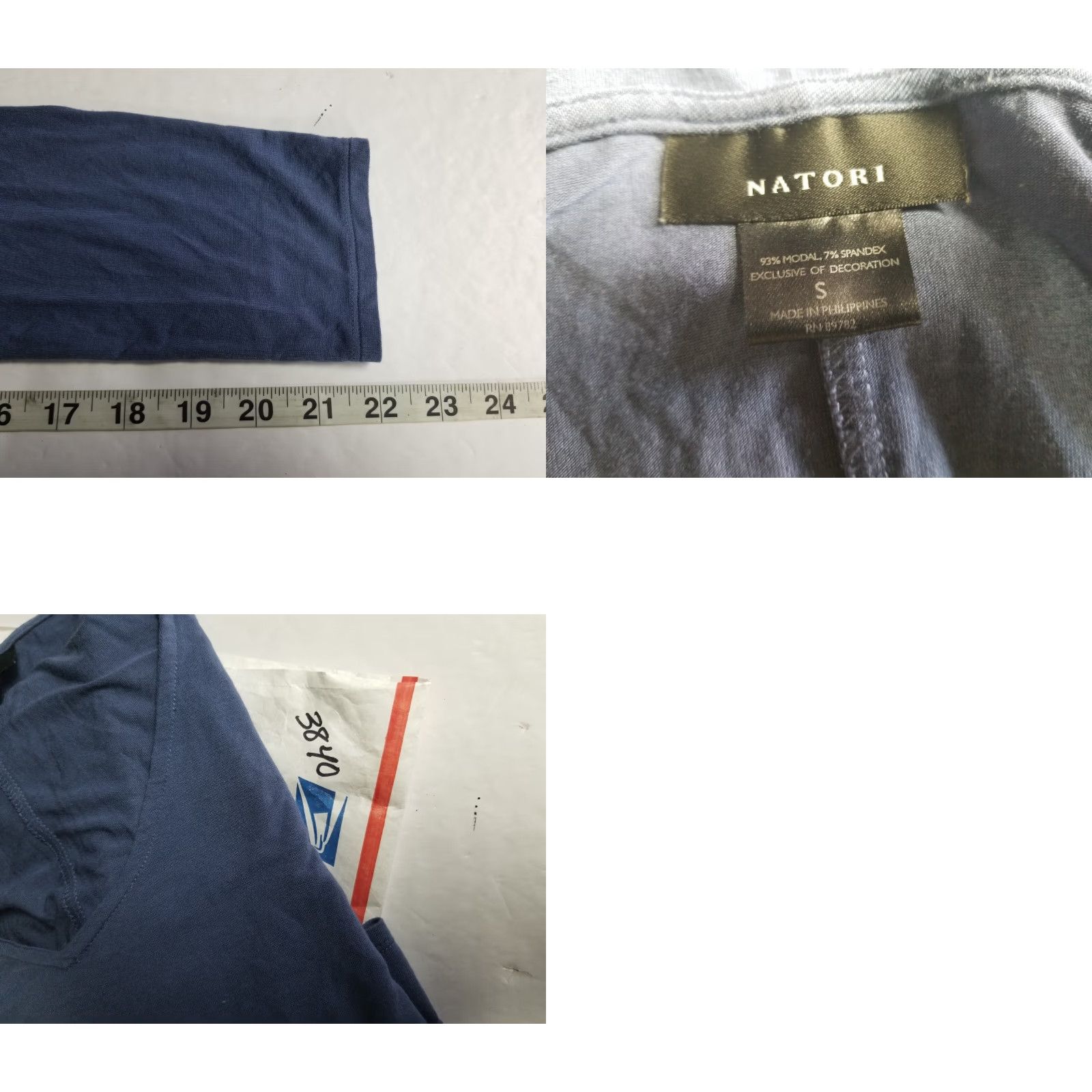 Vintage Natori Top Long Sleeve Blue Tunic Shirt Women Small Cozy Velour Modal Lounge A-Line Casual Christmas Holiday Comfort Size S / US 4 / IT 40 - 8 Thumbnail