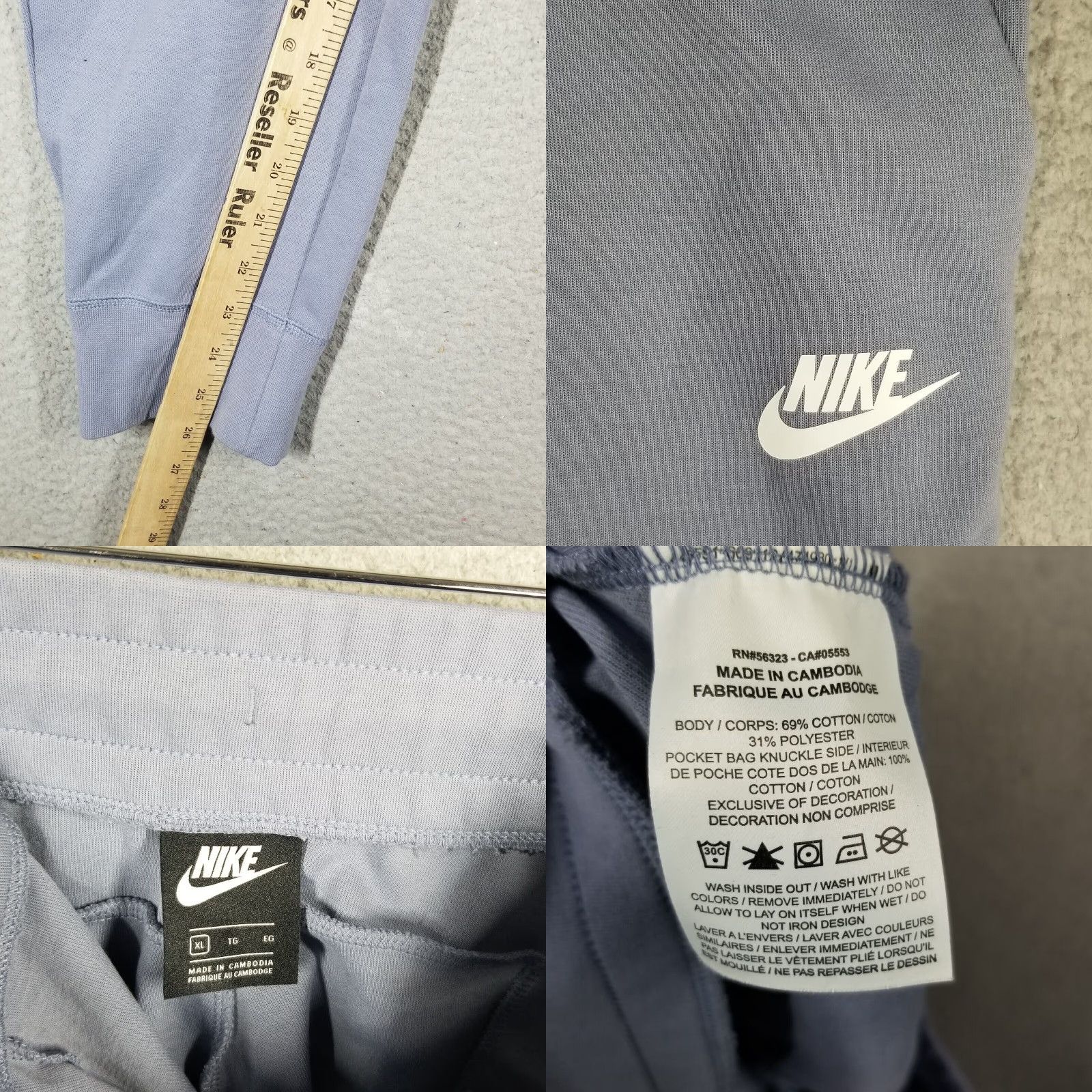 Nike Nike Women XL Fleece Jogger Pants Activewear Tapered Drawstring Purple Sportswear 2020s Size 40" / US 18 - 8 Thumbnail