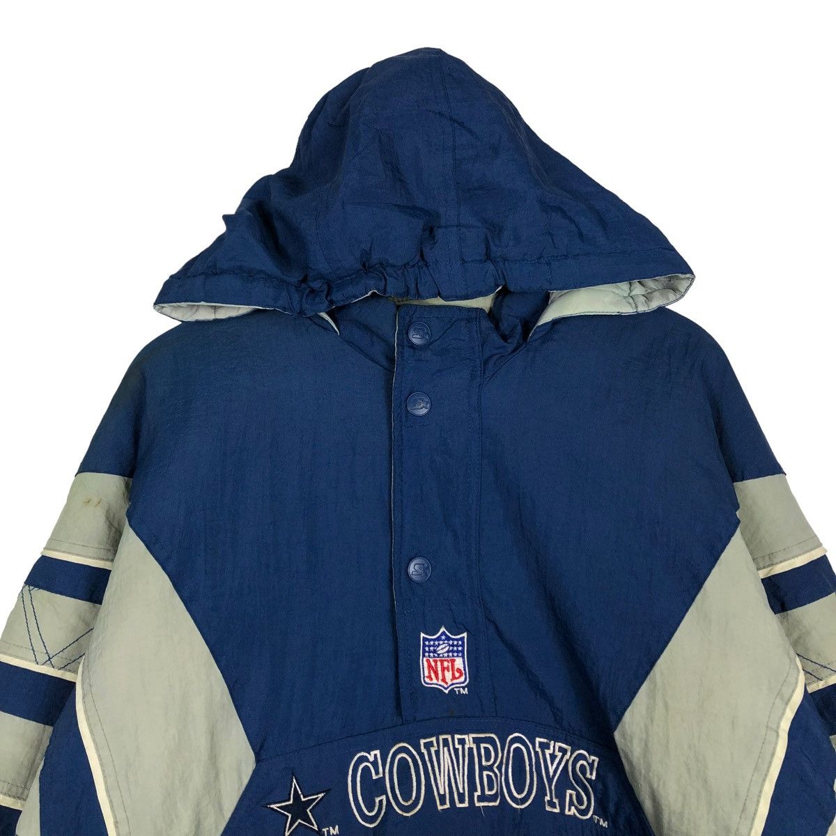 NFL 🔥90’s Vintage Bomber Jacket NFL Starter Cowboys Big Logo Size US XL / EU 56 / 4 - 2 Thumbnail