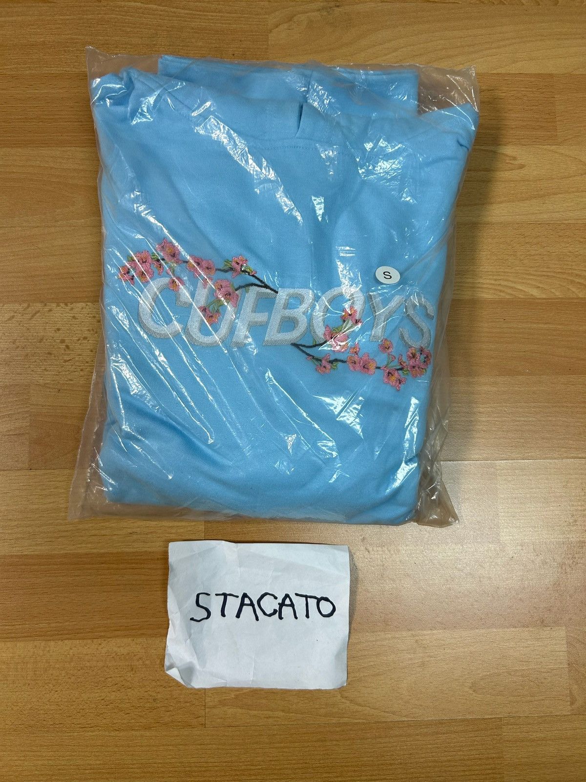 Rap Tees × Vintage CUFBOYS Cherry Blossom Hoodie Blue Size US S / EU 44-46 / 1 - 2 Thumbnail