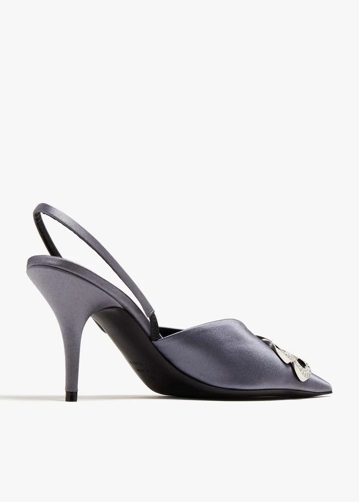 Balenciaga o1w1db10526 Kinfe BB Slingback 80mm Pumps in Grey Size US 7 / IT 37 - 3 Thumbnail