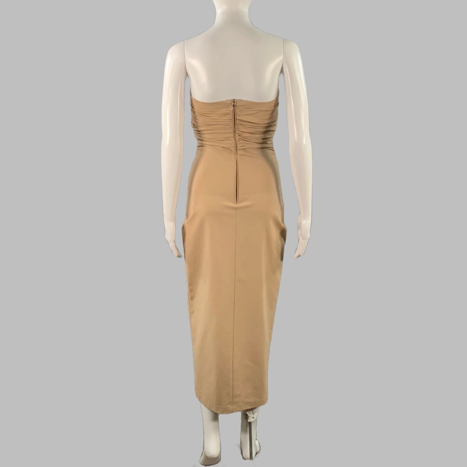 Dolce & Gabbana 6 Beige Viscose Blend Strapless Crop Top Dress Set Size M / US 6-8 / IT 42-44 - 7 Thumbnail