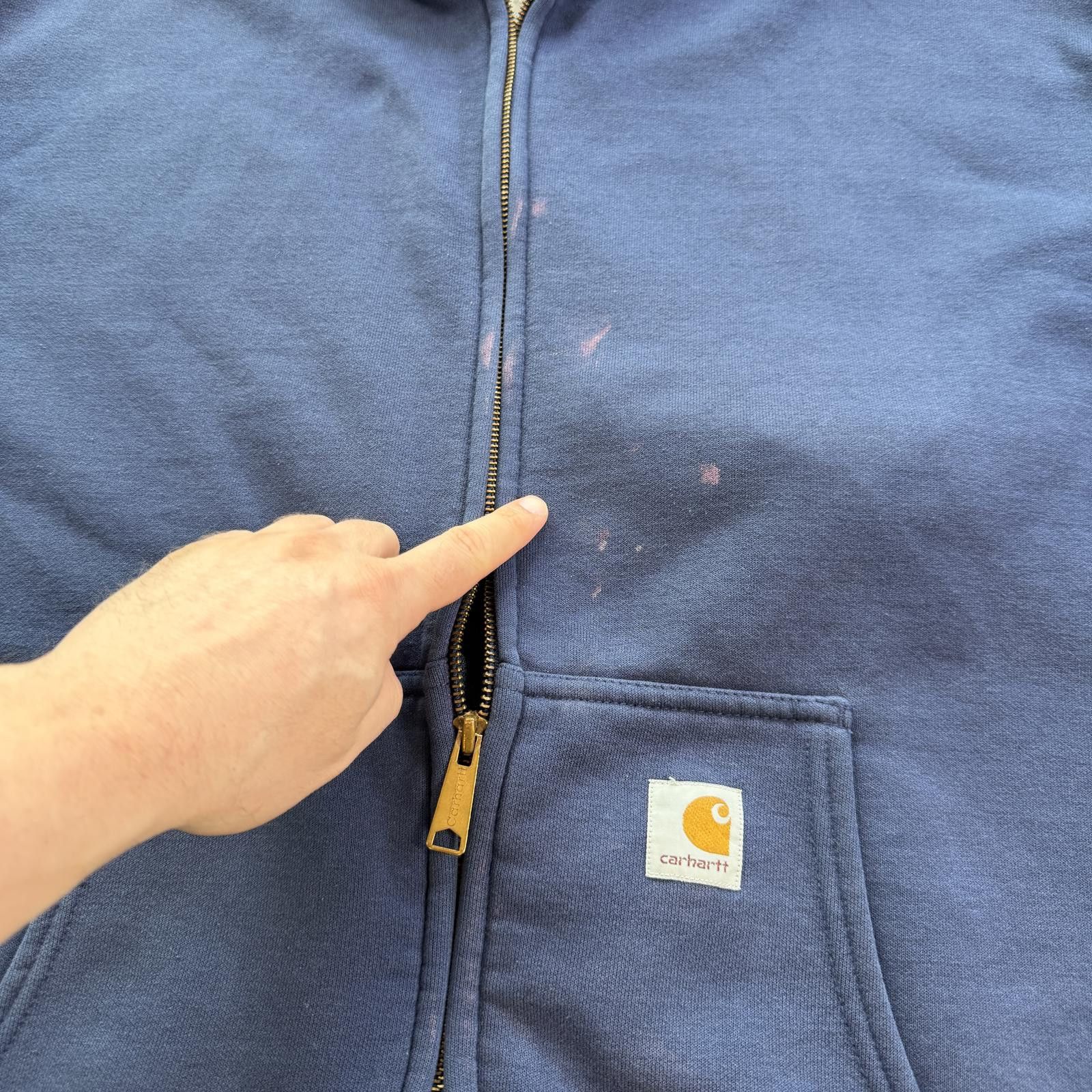 Carhartt Carhartt J140 Navy Blue Full Zip Hooded Jacket XL Thermal Size US XL / EU 56 / 4 - 7 Thumbnail