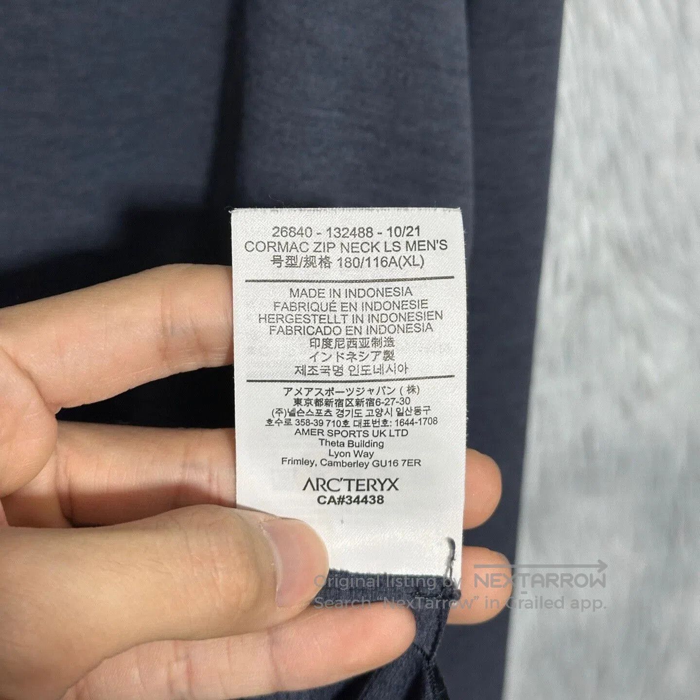 Arc'teryx Arcteryx Cormac Zip Neck Long Sleeve Shirt. Size US XL / EU 56 / 4 - 6 Thumbnail