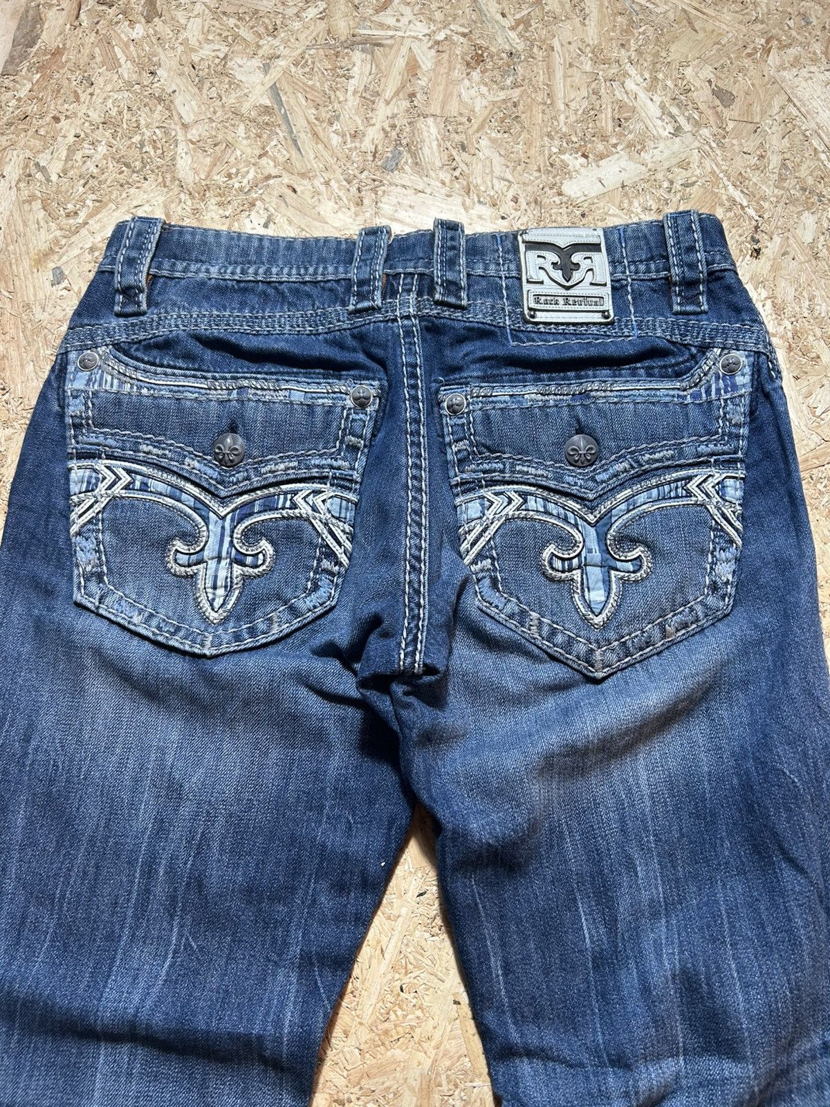 Rock Revival Rock Revival Blue Medium Wash Straight Fit Jeans Size US 36 / EU 52 - 7 Thumbnail