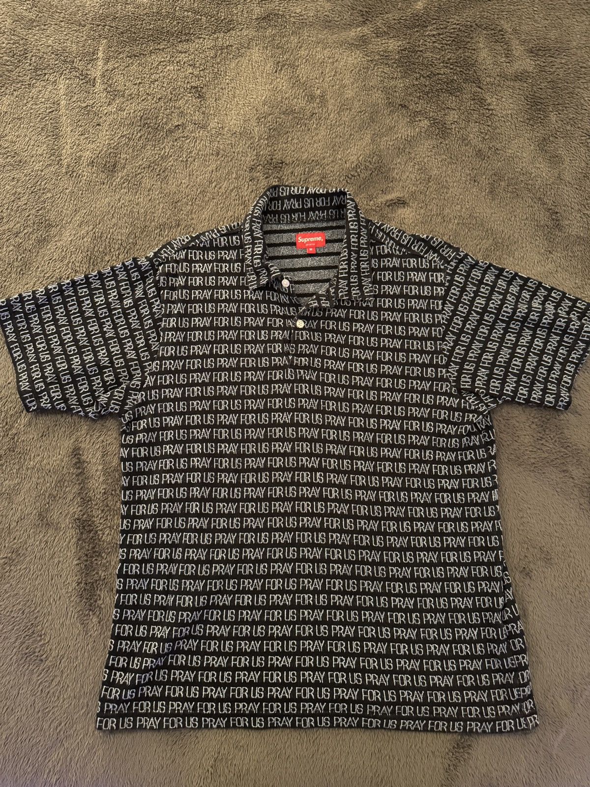 Supreme Supreme Pray For Us Jacquard Polo SS18 | Grailed