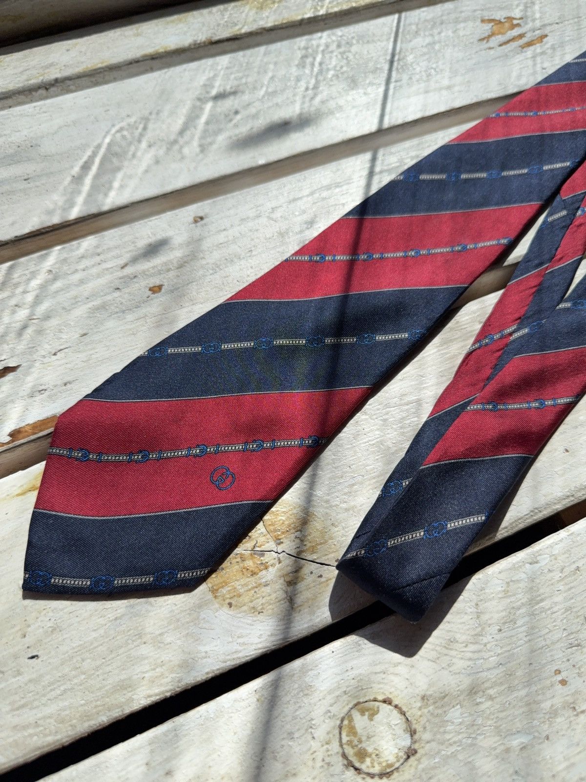 Gucci Rare Luxury Vintage Monogram 90s GUCCI Tie Size ONE SIZE - 2 Thumbnail