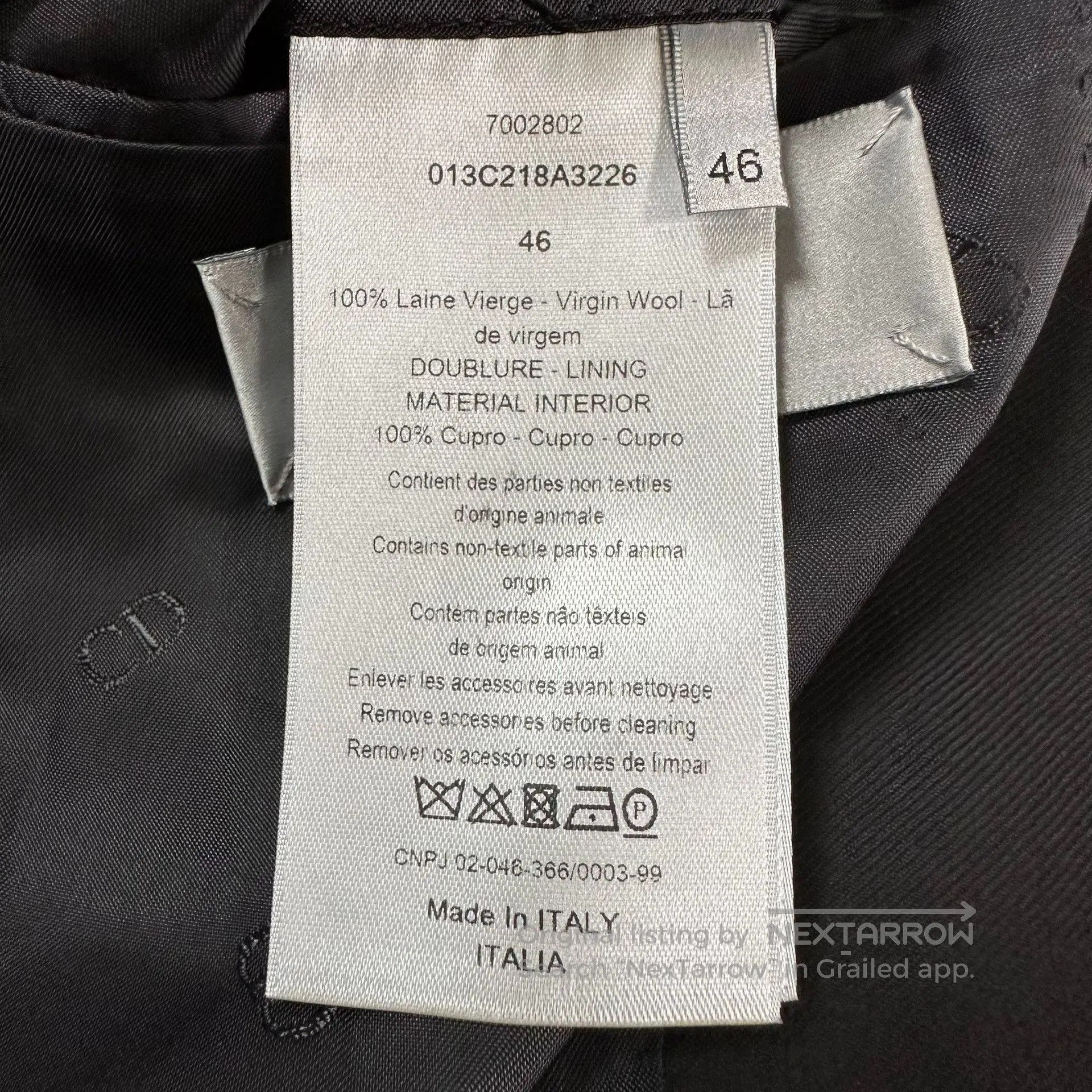 Dior Dior Black Peak Lapel Rhinestone Bee Suit. Size US S / EU 44-46 / 1 - 5 Thumbnail